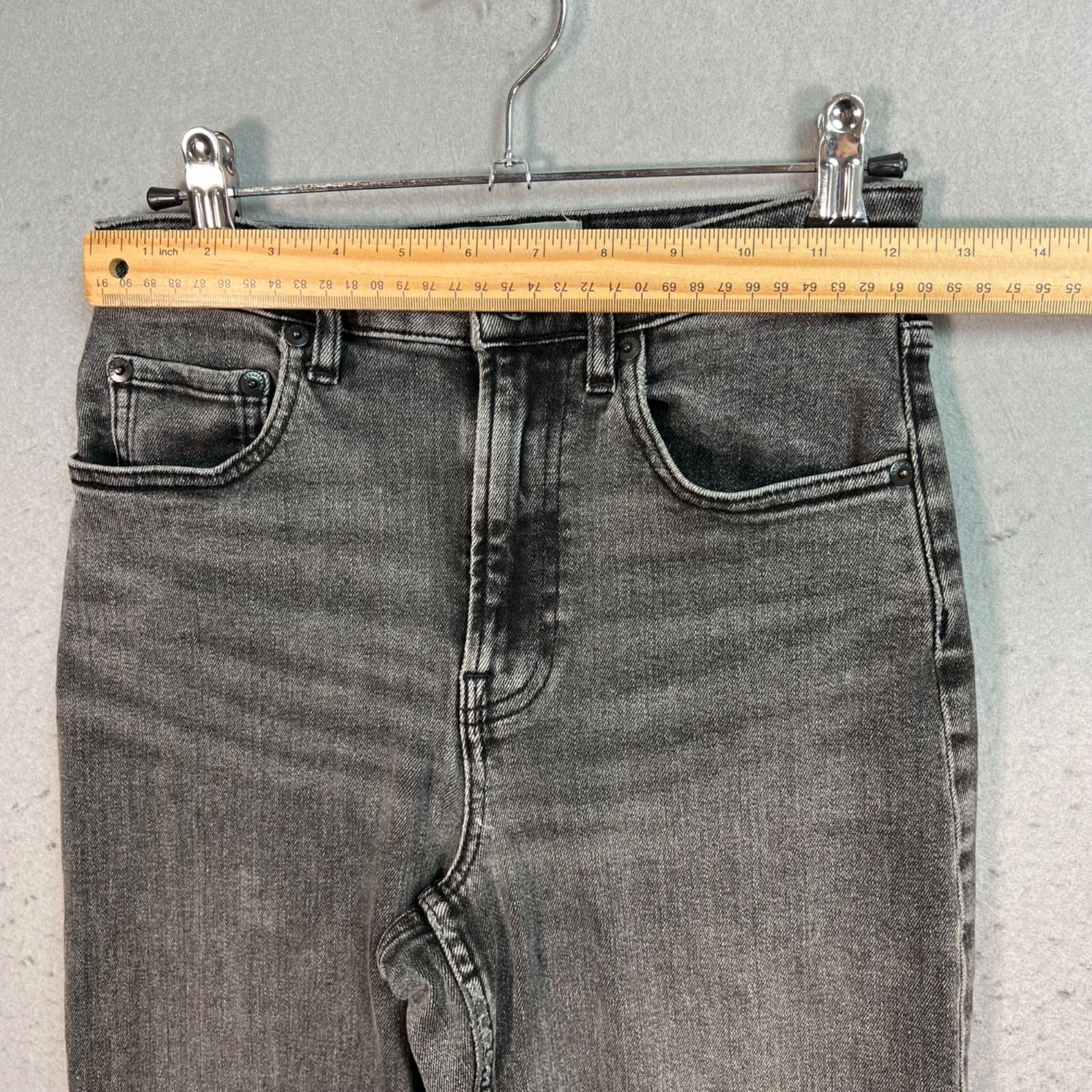 Everlane High Rise Straight Jeans Gray Size 25 Ankle Womens Denim