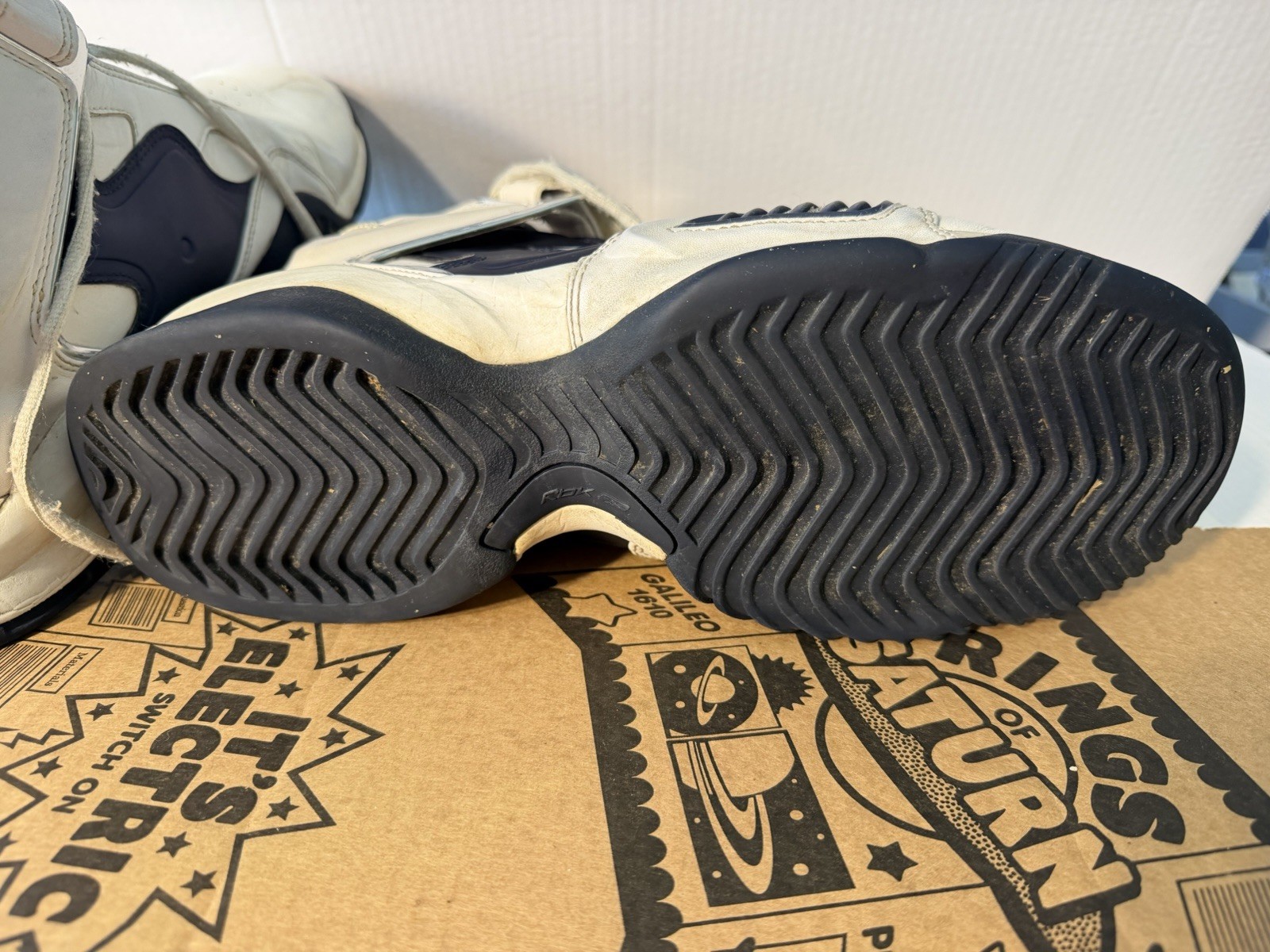 vintage pair of Reebok ATR The Pump basketball shoes,