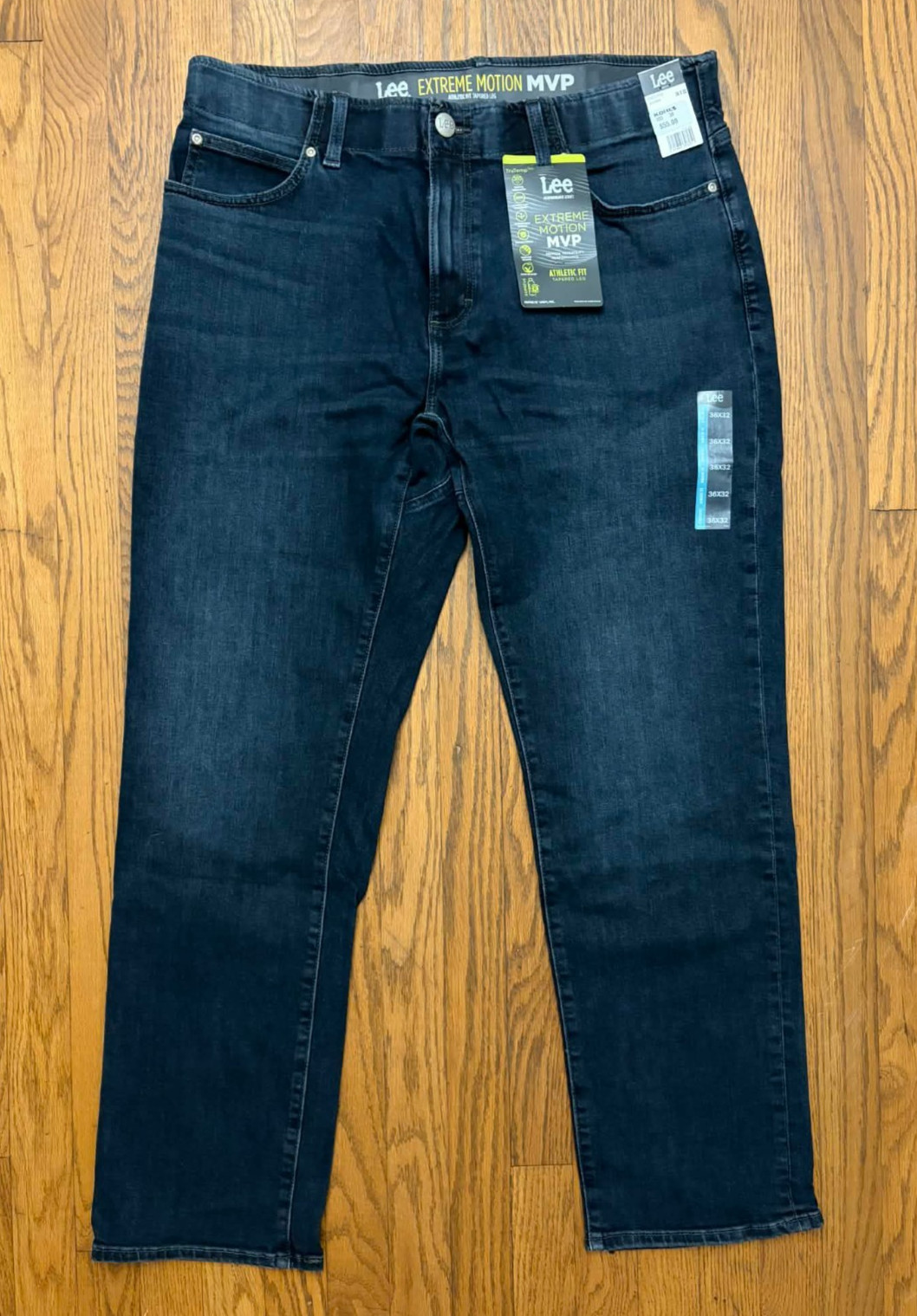 Lee Extreme Motion Jeans Mens 36×32 Athletic Fit Tapered Leg Stretch Executive