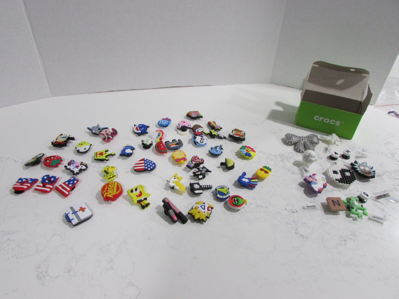 44 Mixed Jibbitz + 11 original Croc Shoes Charms/ Mixed of 55 Total