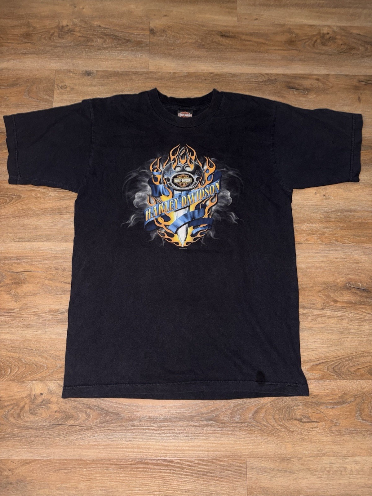 Harley Davidson Vintage Early 200s Sword Flame Tee Size L
