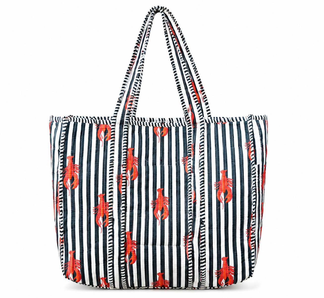 Handmade Quilted Cotton Tote | Beach Bag | Travel Shopper | Gift for Women item