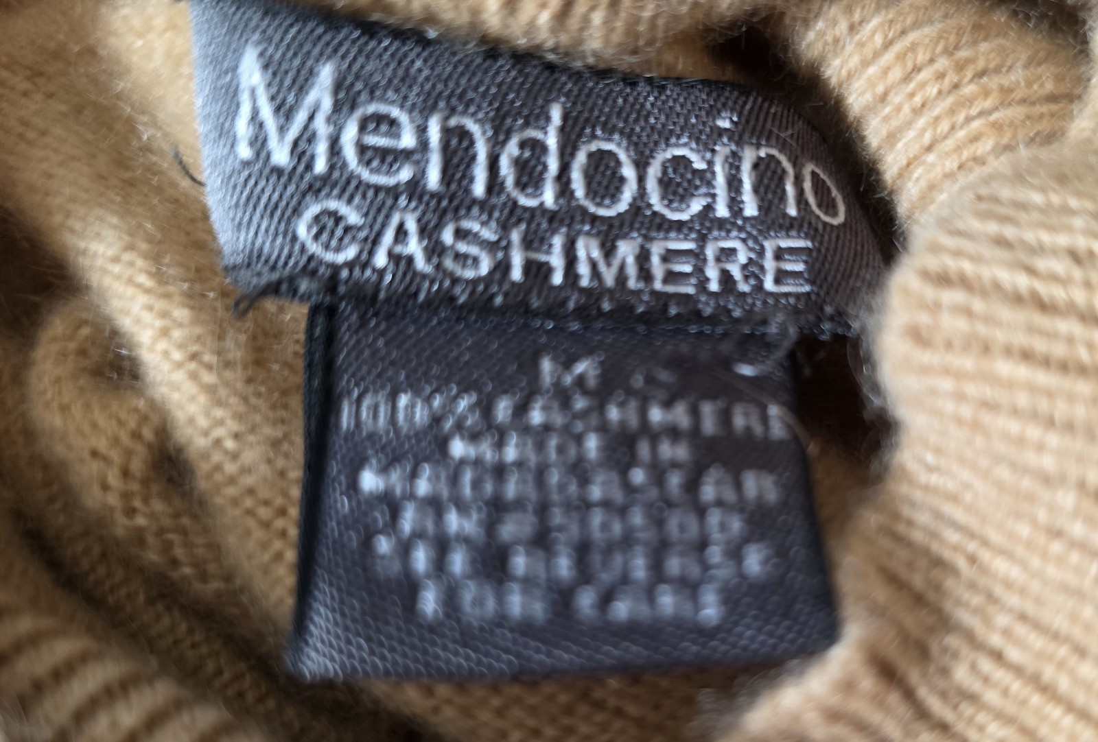 Mendocino Cashmere. Size M. Classic Camel Turtleneck. Great Condition.Hand Wash