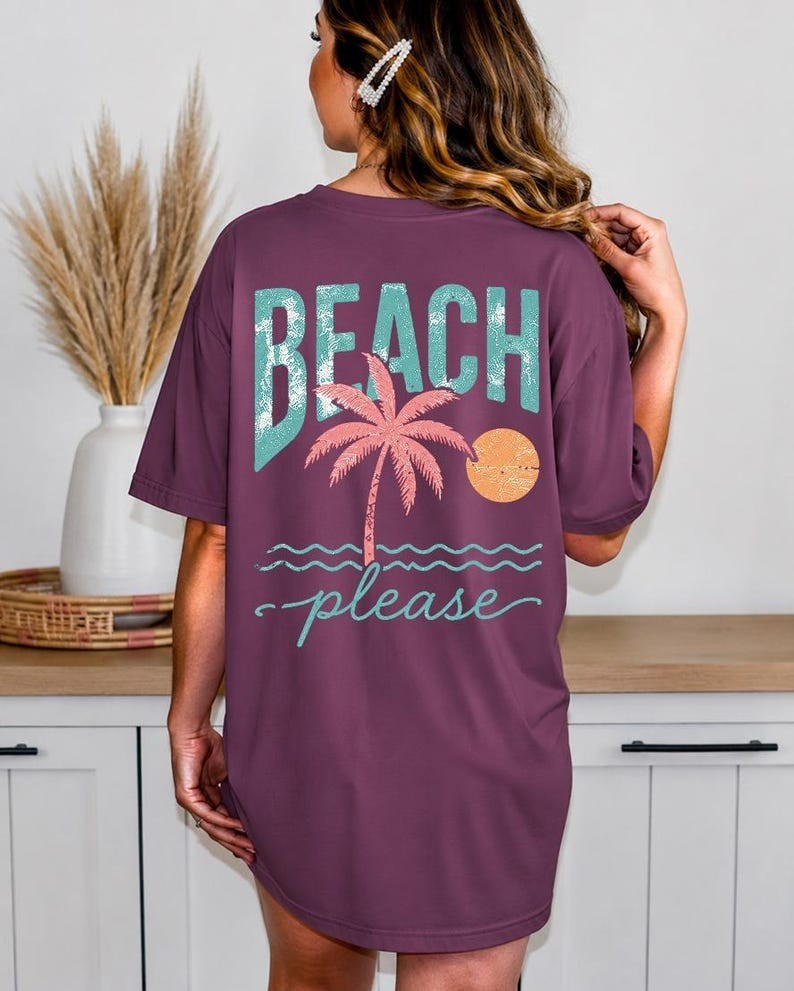 Comfort Colors Beach Please T-Shirt, Summer shirt, Trendy Beach Tee for Women