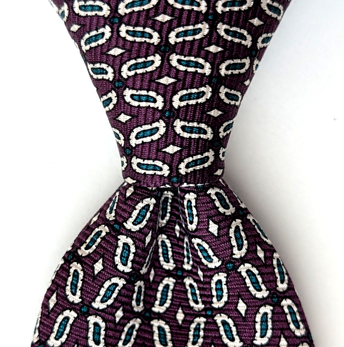 ROBERT TALBOTT Best of Class Men’s Silk Necktie USA Geometric Purple/Multi