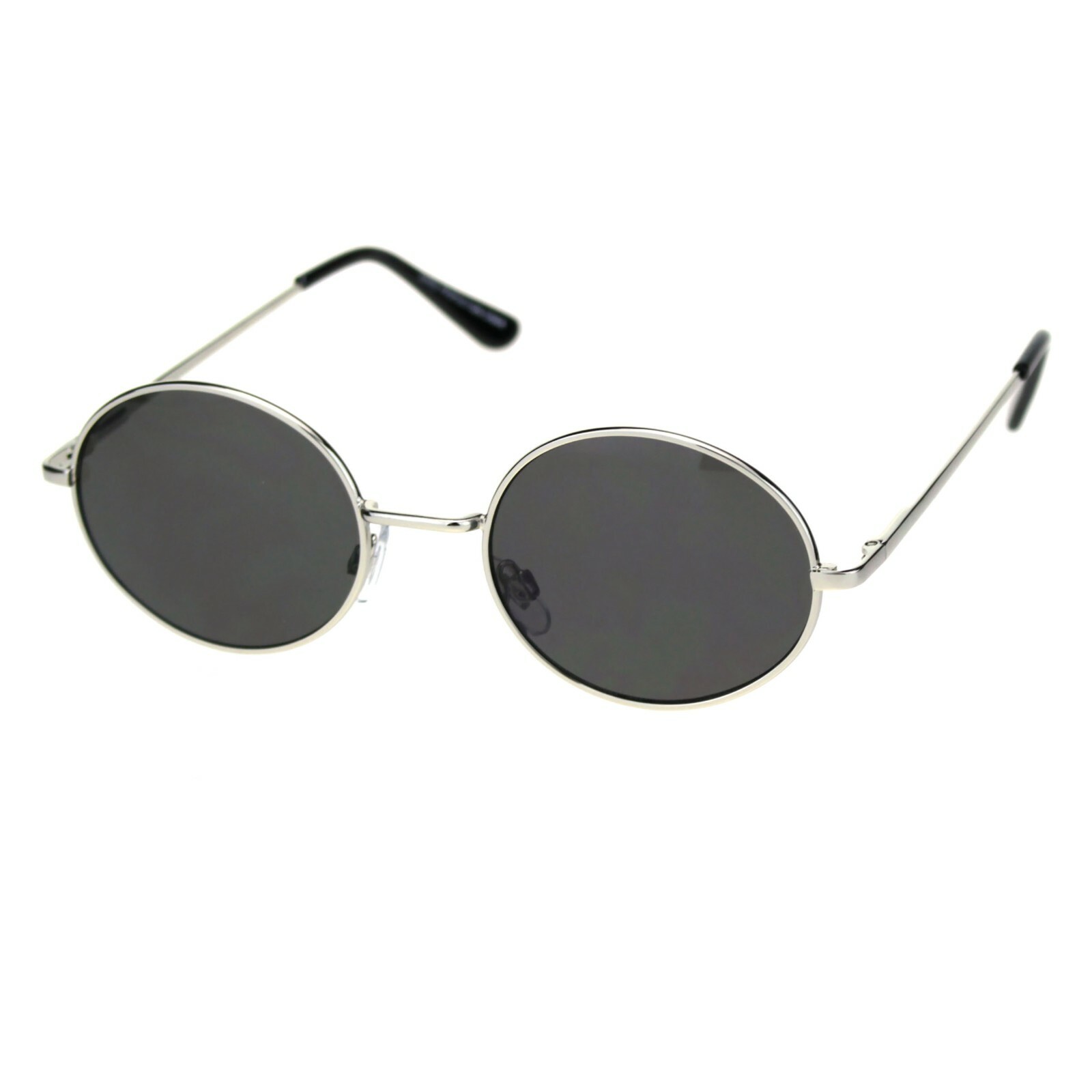 Round Oval Metal Frame Sunglasses Unisex Fashion Spring Hinge UV 400