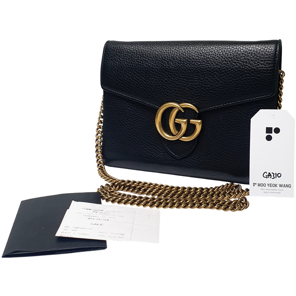 TARIFF FREE Gucci 401232 GG Marmont WOC CrossbodyBag with Purchase Receipt GA310