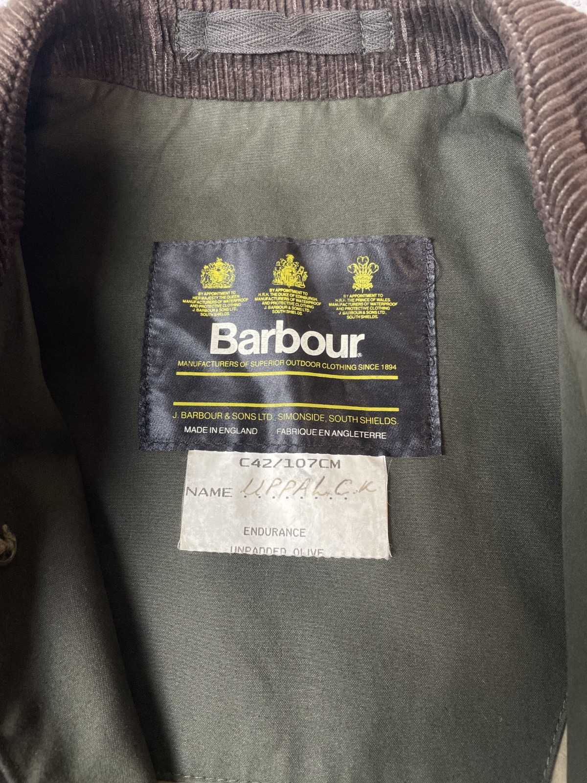 Barbour Ventile Jacket C42 (107cm) A1005 Unlined Green Vintage Rare