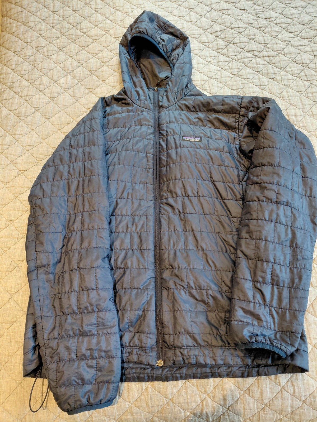 Patagonia Mens Micro Puff Hoody Nano Full Zip Jacket Bold Blue Puffer Large L