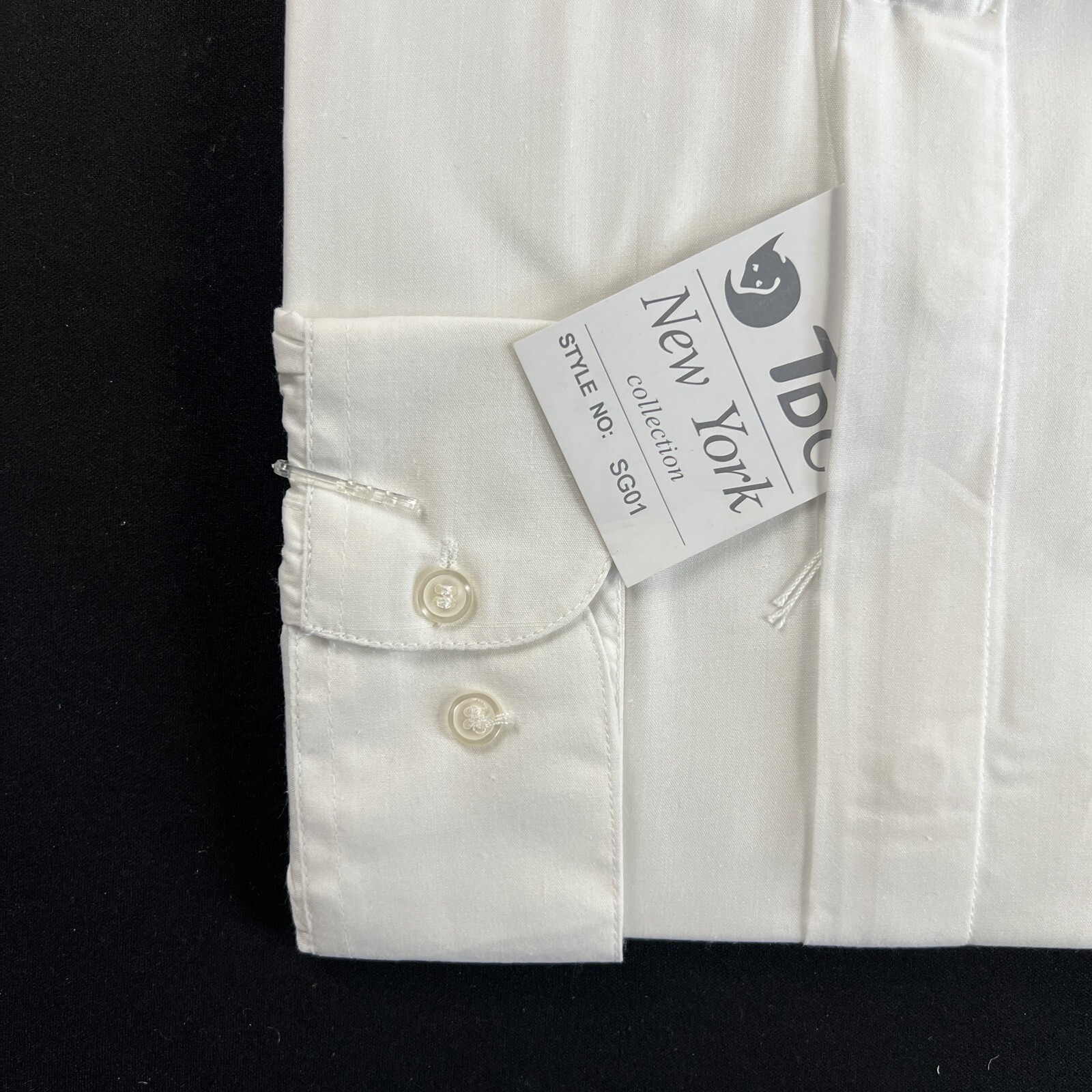 TDC Collection White Dress Shirt Men’s 34/35 Round Collar 18.5 NEW VTG