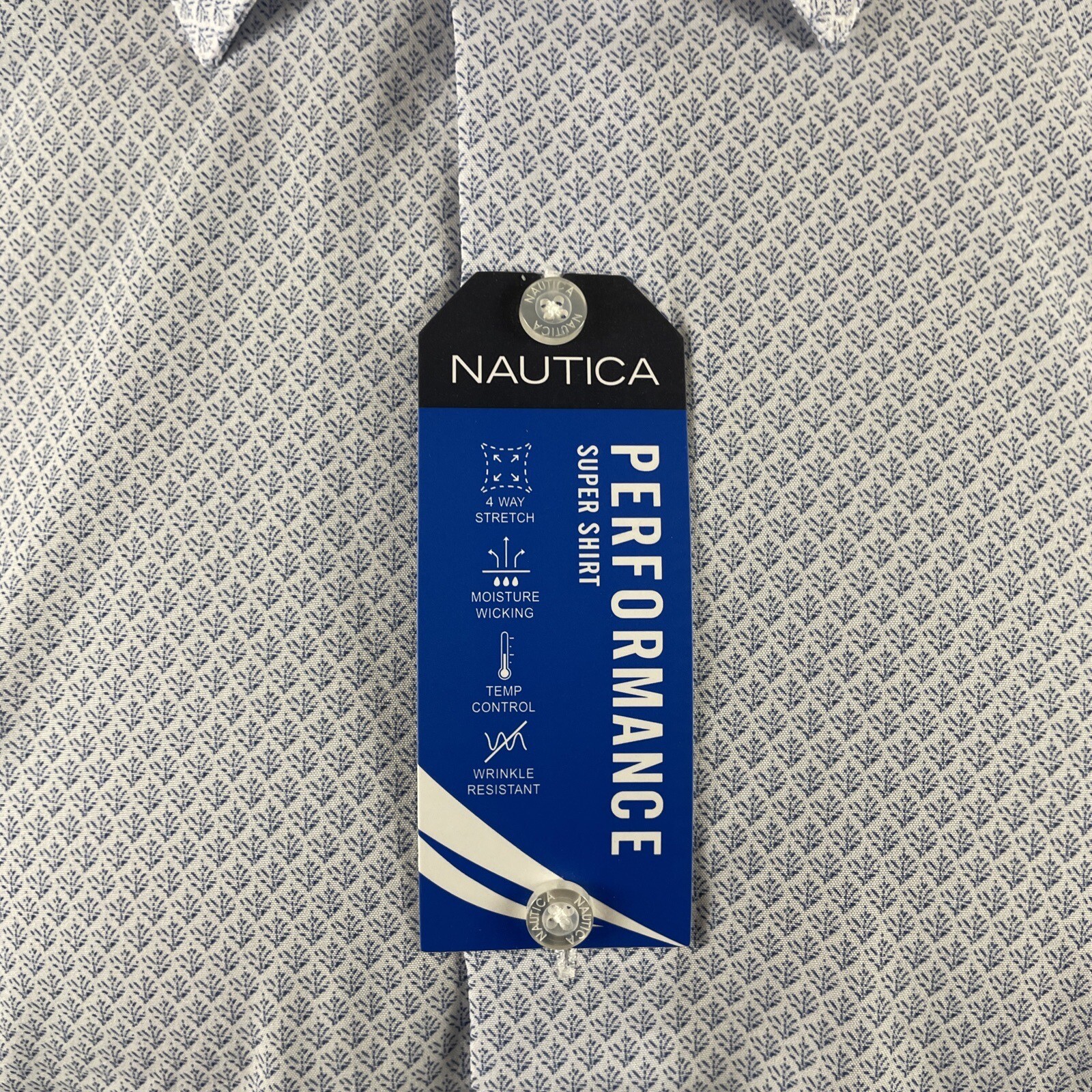 New Mens Nautica Performance Super Shirt SS Button Down Sz S 14-14 1/2 NWT