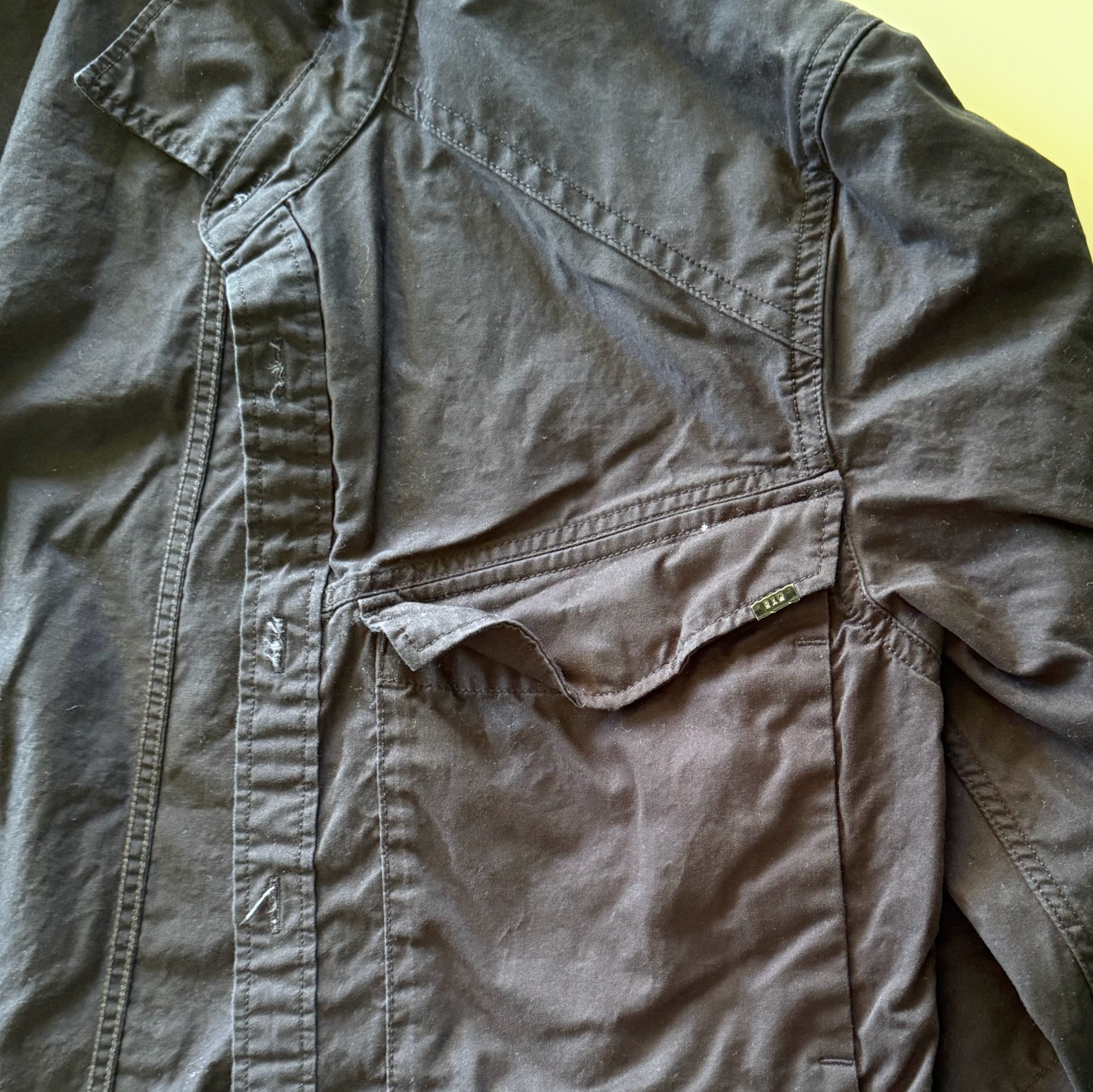 G-Star RAW Black Vodan Utility Overshirt Shacket Men’s Size Medium M D02037