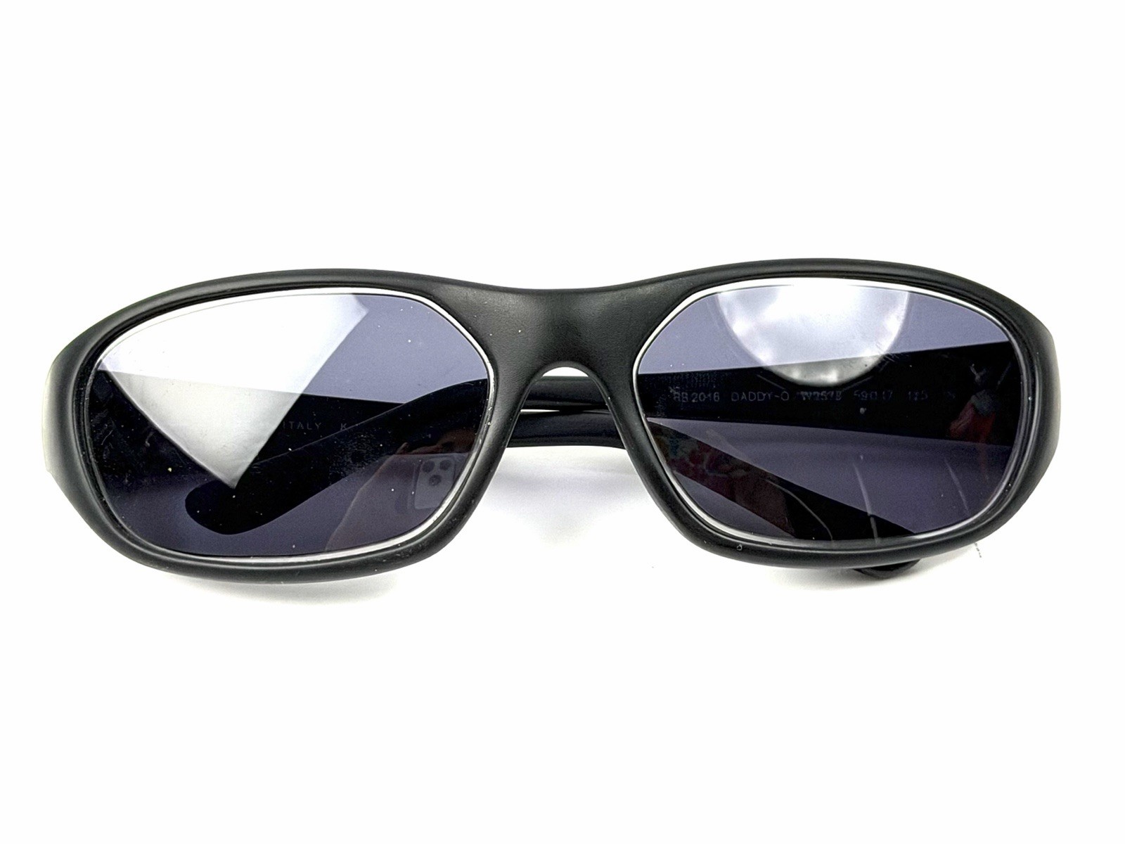 Ray Ban RB2016 DADDY-O Wrap Sunglasses, W2578 Rubber Black