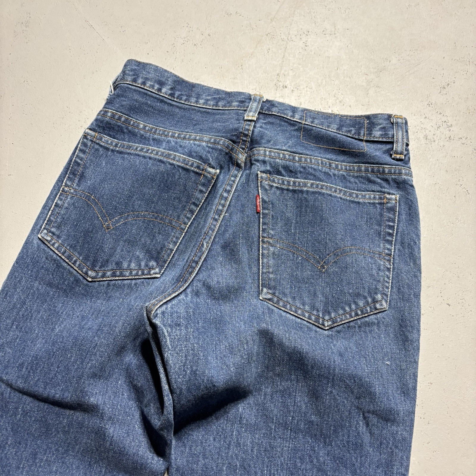 Vintage 70s Red Tab Levis 517 bootcut jeans talon zipper size 28×32