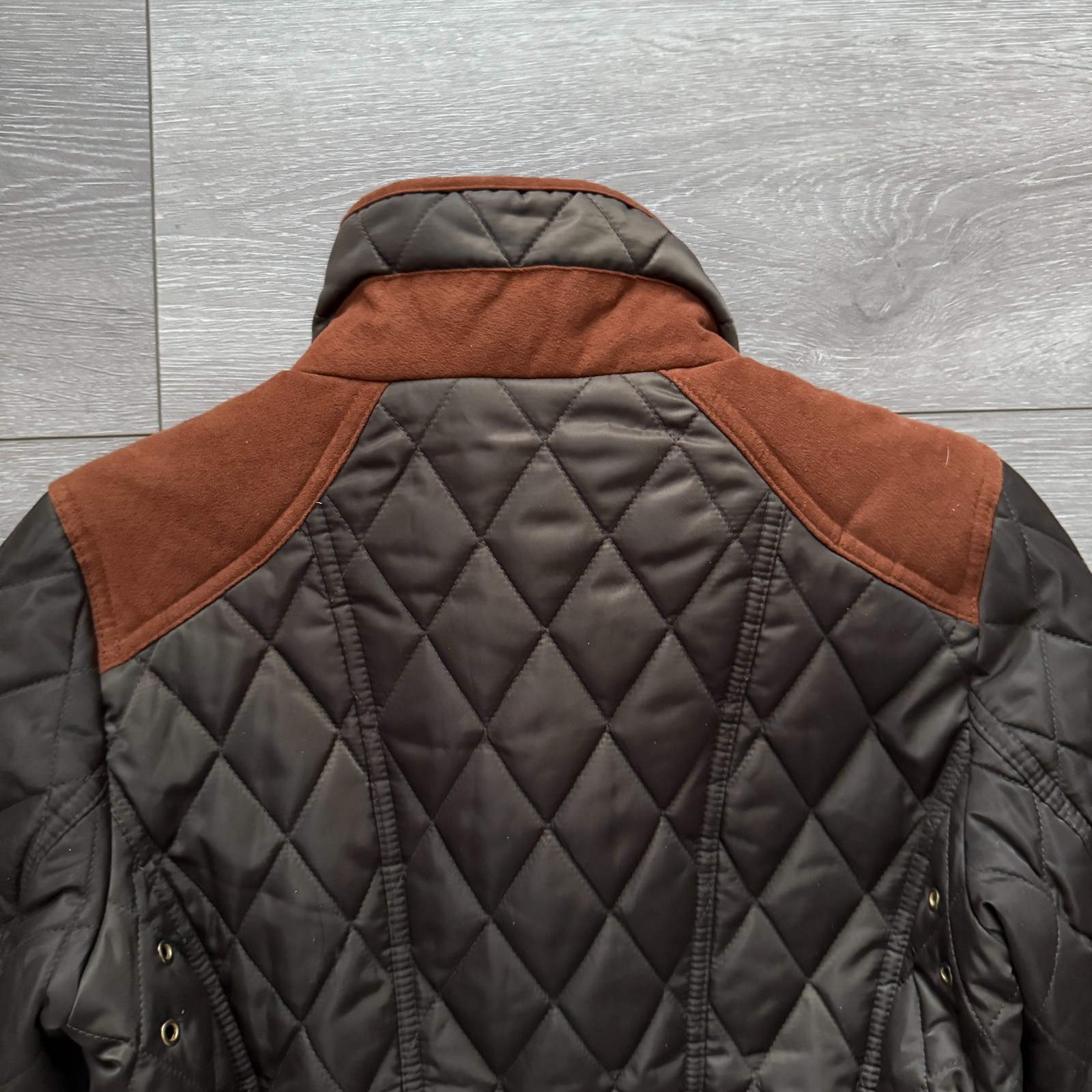 Vince Camuto – Women’s Diamond Quilted Green Equestrian Riding Jacket – Small