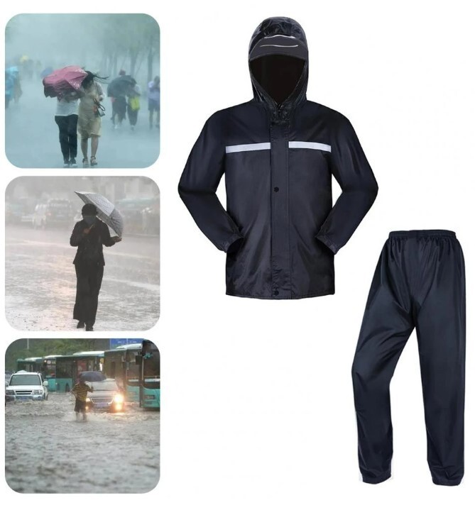 Raincoat Rain Suits Jacket Pants Waterproof Hiking Fishing Camping Women Mens