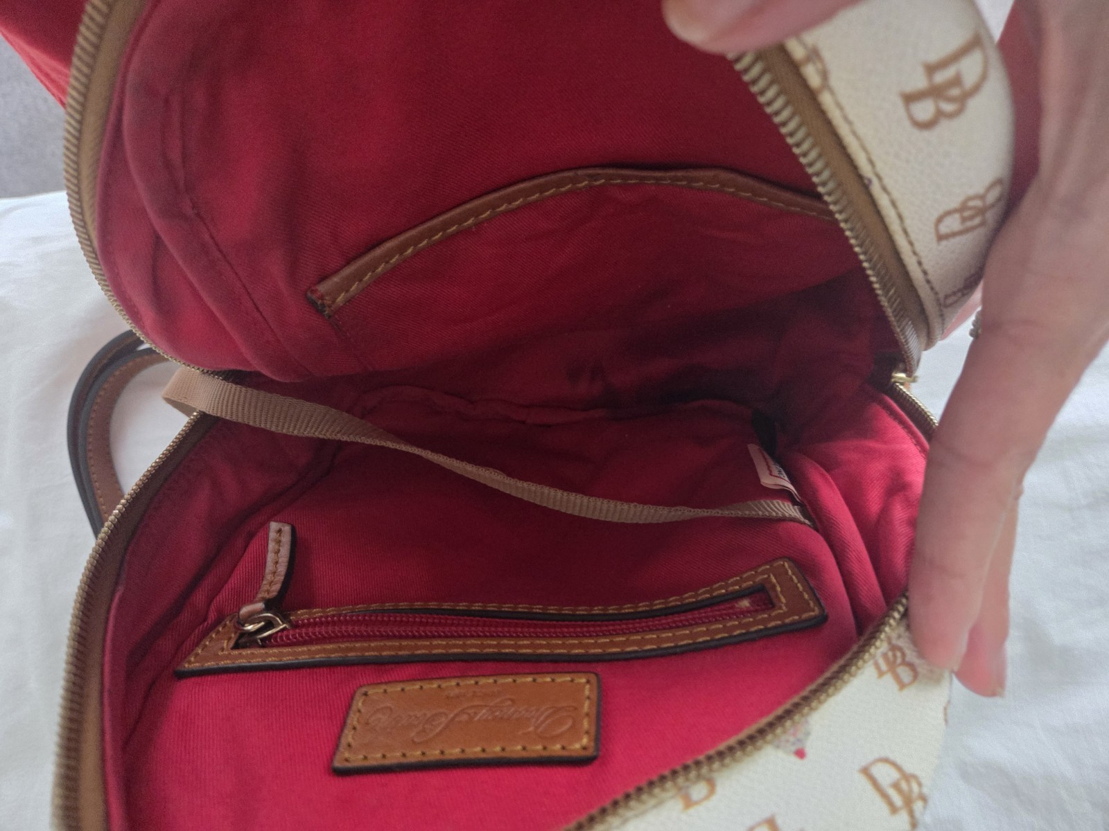 Dooney & Bourke Greta Ronnie Novelty Print White Backpack