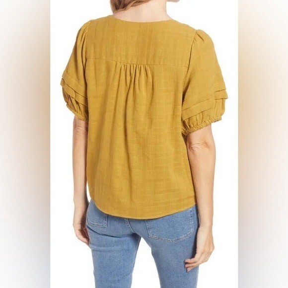 NEW MADEWELL Pembroke 100% Cotton Top in Mahan Plaid Bronzed Lichen Medium