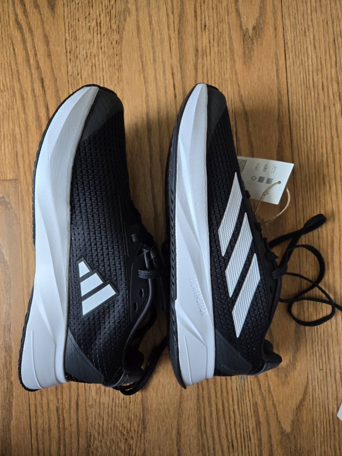 Adidas Duramo SL Running Sneakers, Black/White/Carbon, Size 5.5