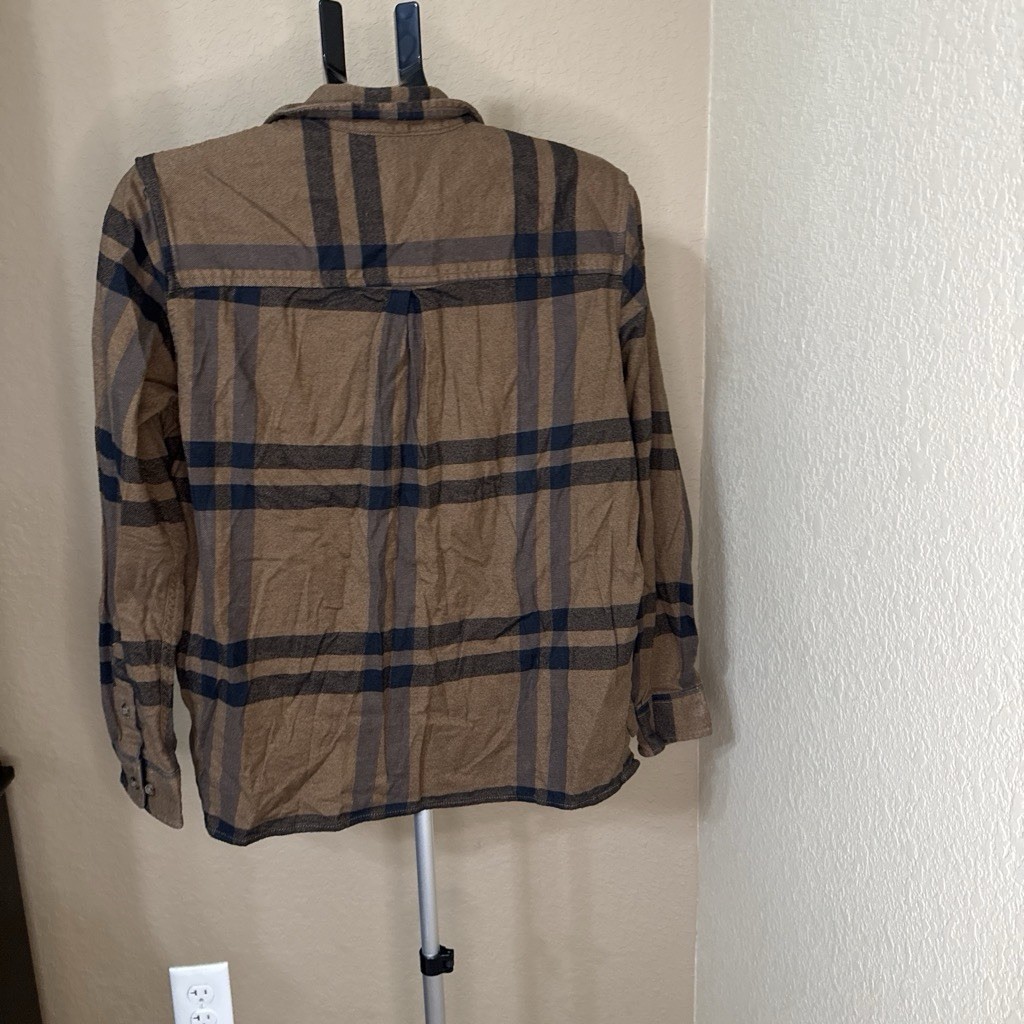 Carhartt Loose Fit Brown Plaid Flannel Shirt – Women’s Medium