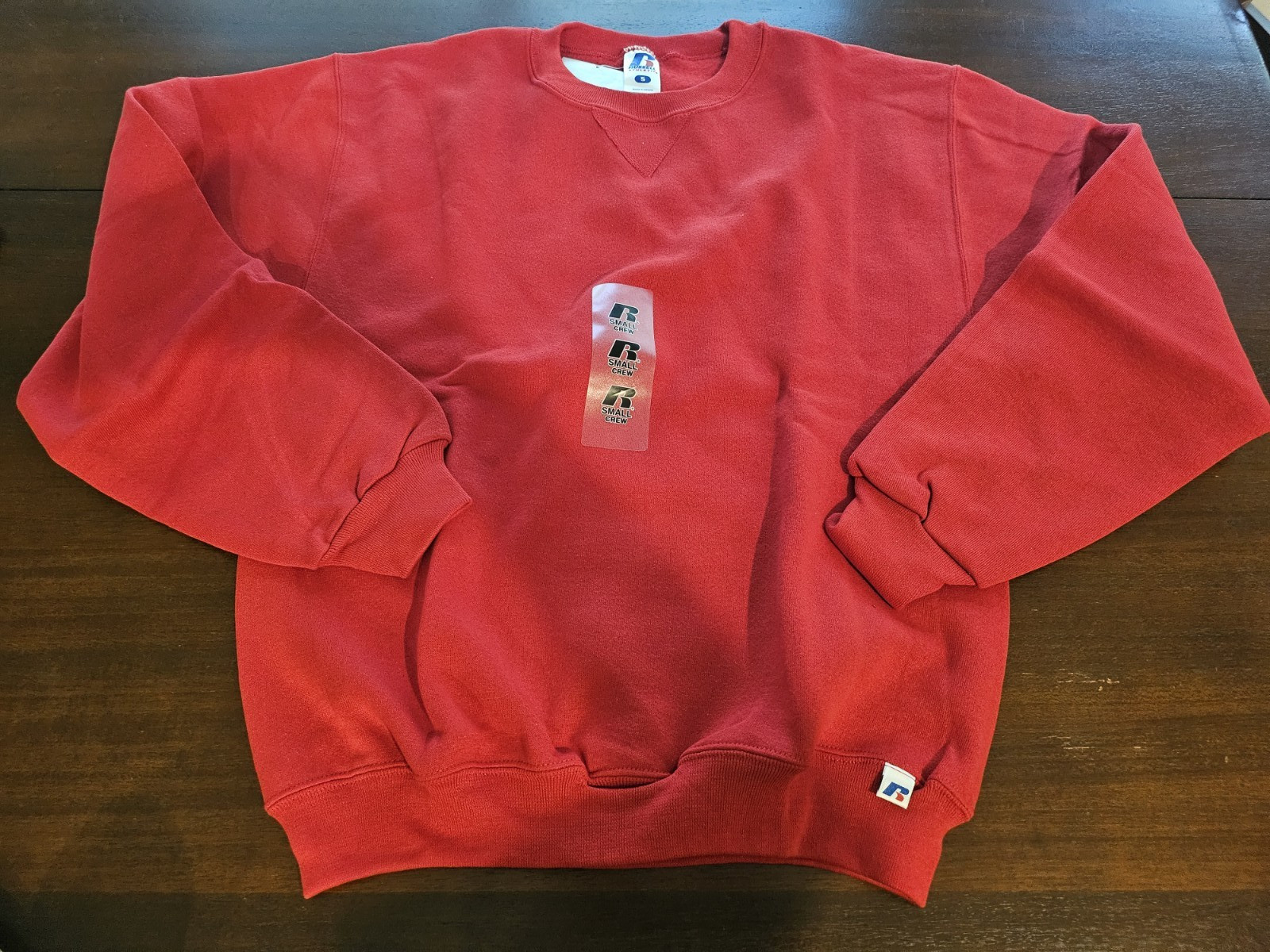 Vintage Russell Athletic Blank Red Sweatshirt Pullover Size Small