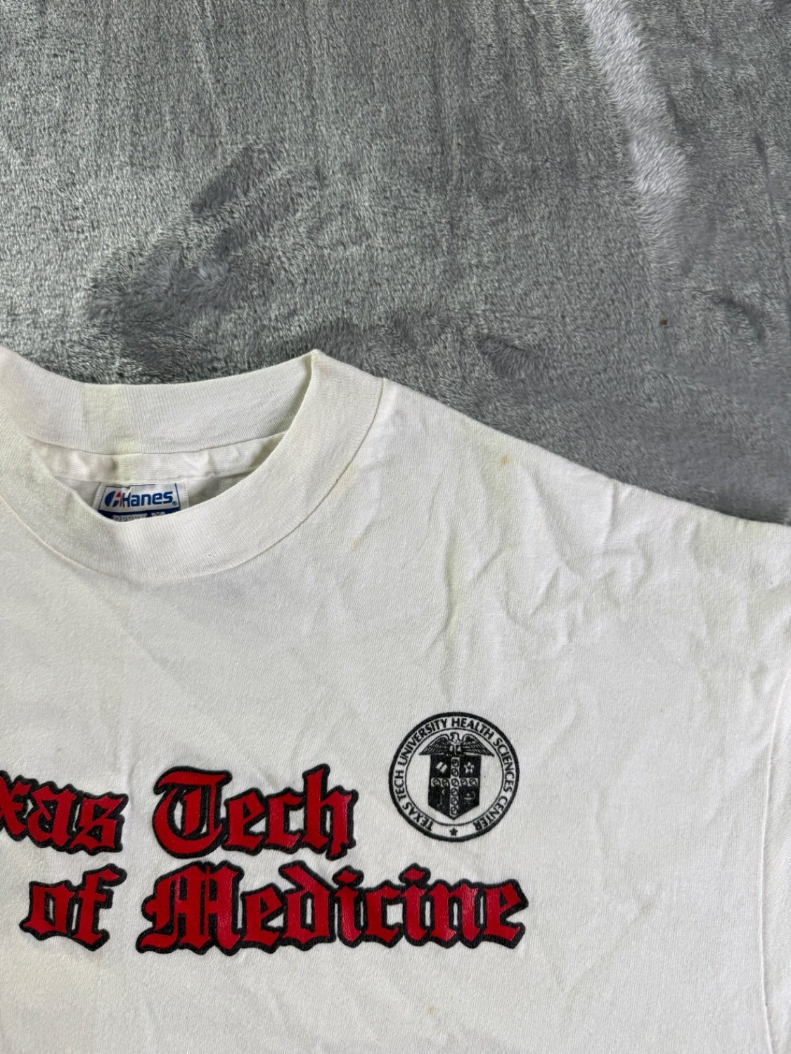 Hanes Beefy-T Men’s T-Shirt XL White Single Stitch Construction