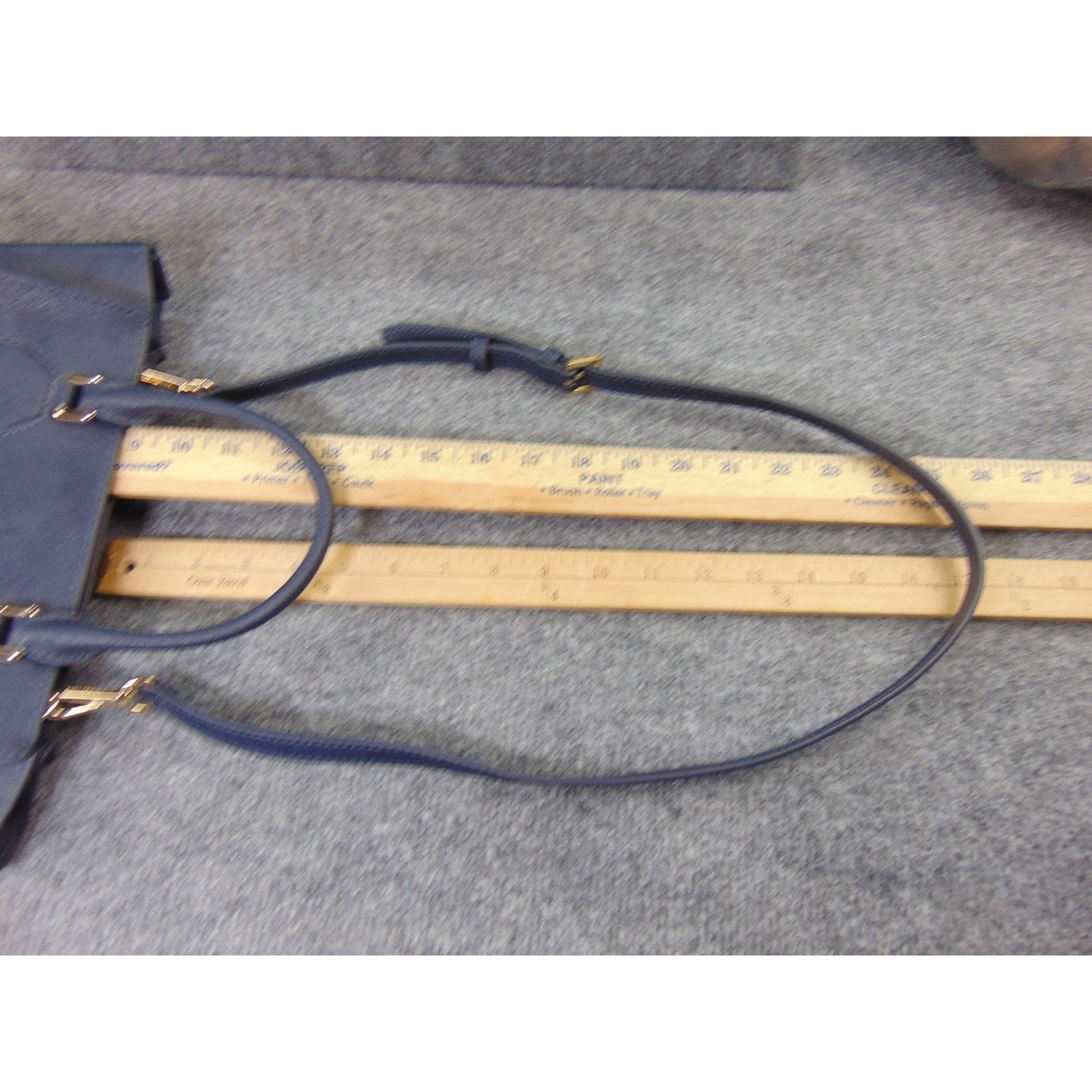 Michael Kors Savannah Satchel Navy Blue Saffiano Leather Crossbody 38F7GEYS2L