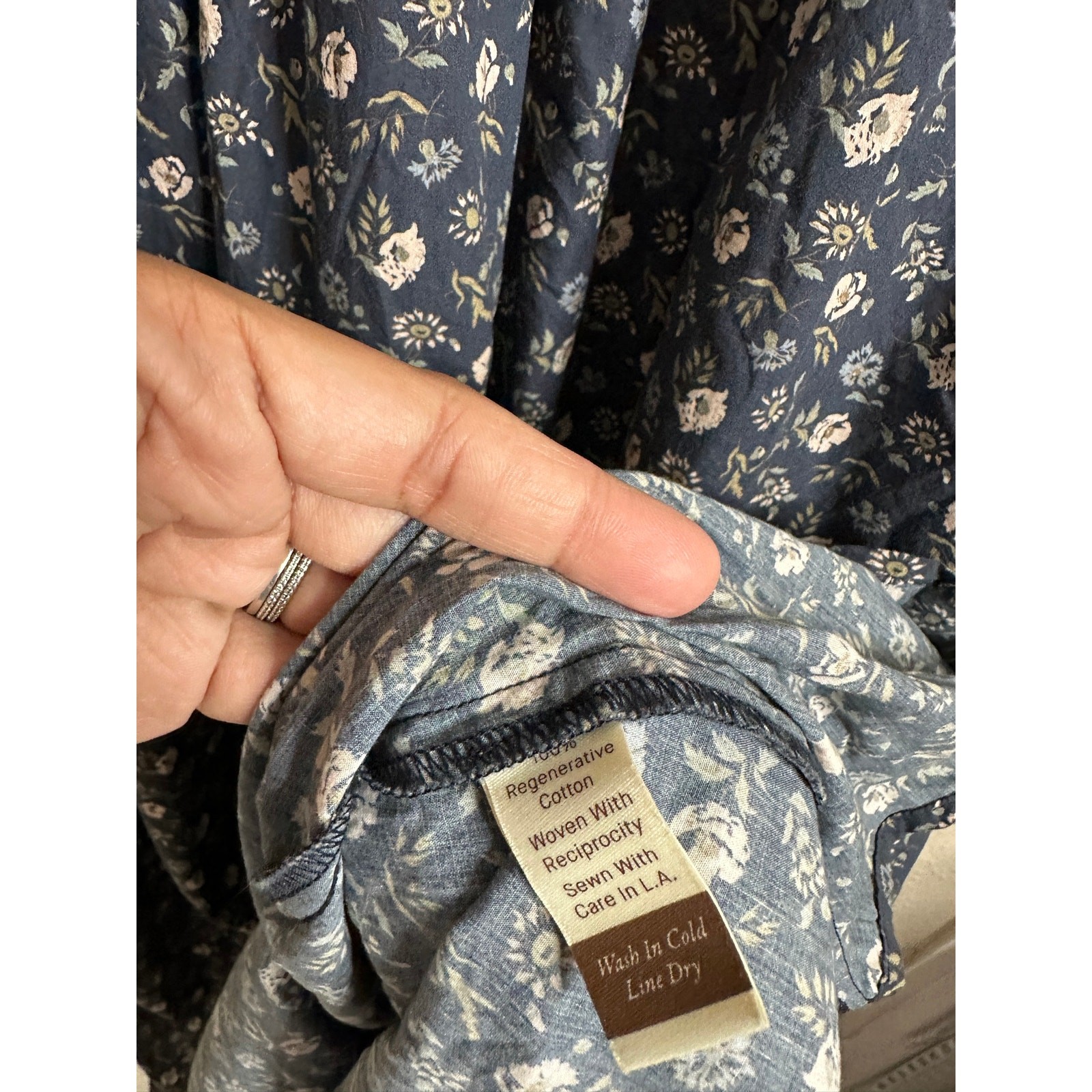Christy Dawn Greta Dress in Oat Straw Blue size XS (FLAWED)
