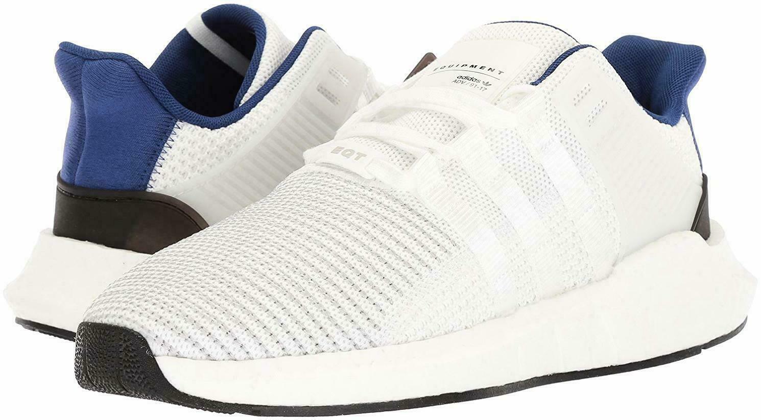 Adidas EQT Support 93/17 White Blue Black Boost Gym Shoes NMD BZ0592 Size 5