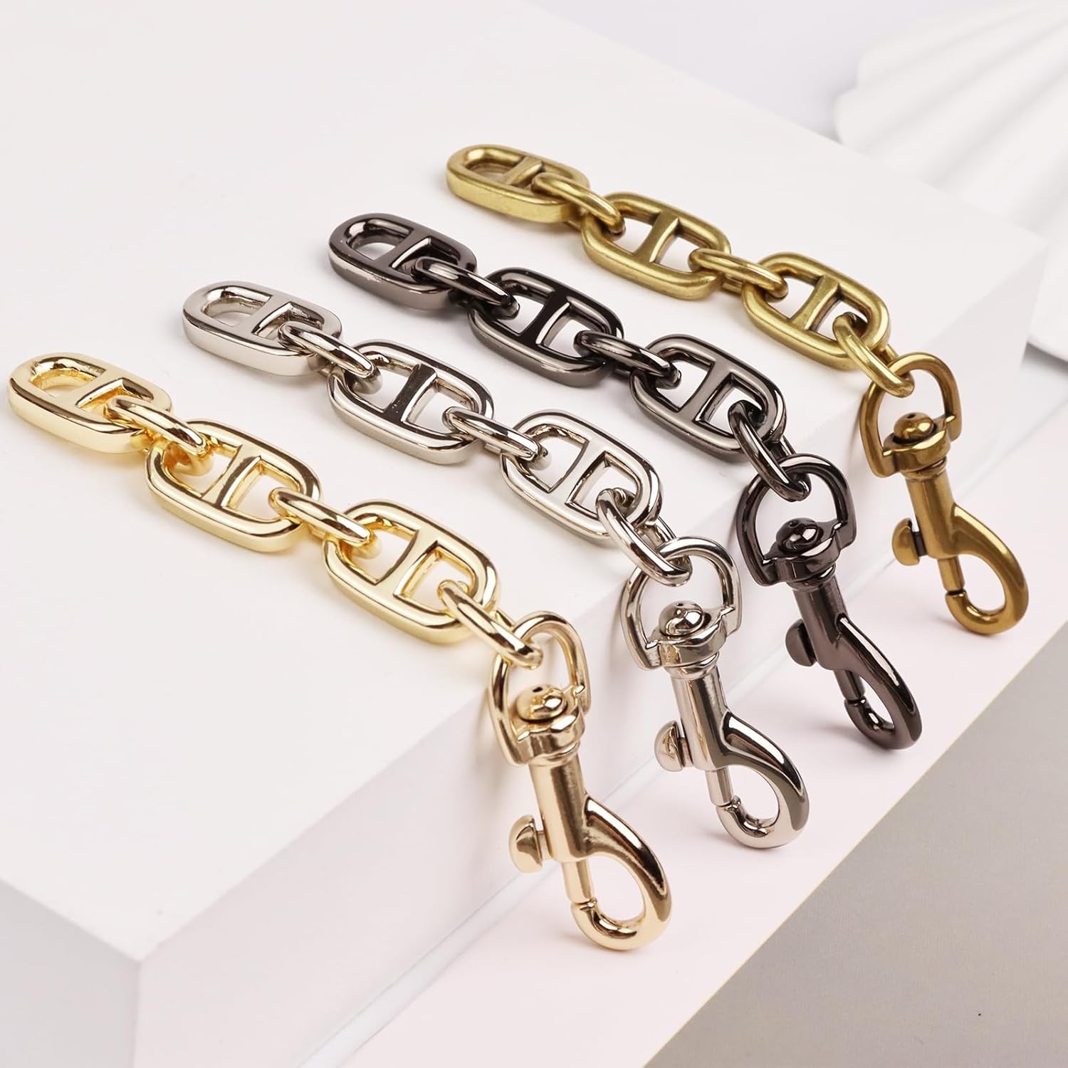 Purse Strap Extender 2Pcs 4.7 Inch Bag Chain Vintage Gold Replacement Hardware