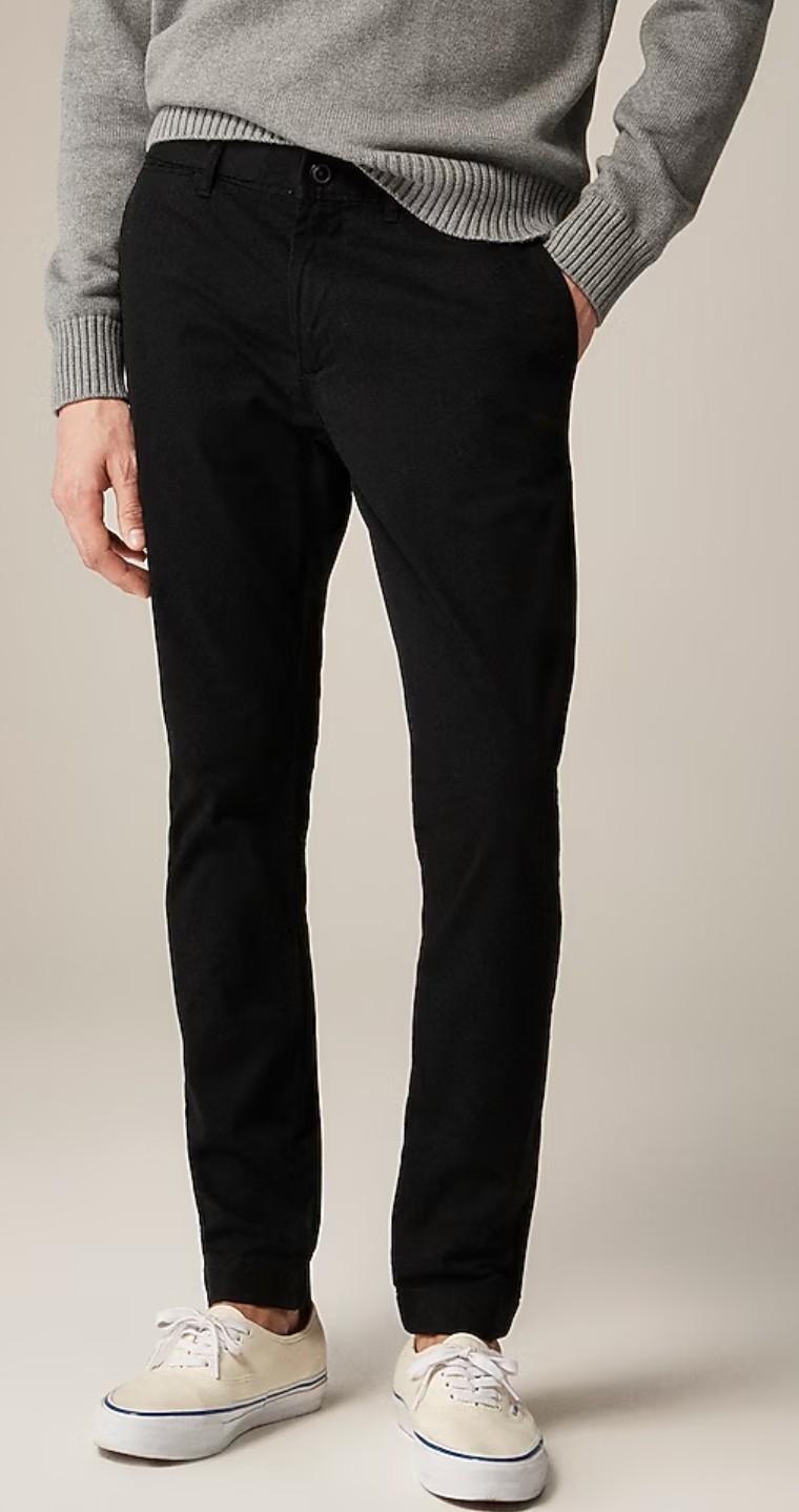 J CREW 250 SKINNY FIT PANT IN STRETCH CHINO BLACK MENS 32×32 NWT NEW SEALED $98