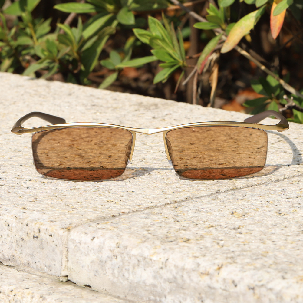 Men’s Half Rimless Photochromic Reading Glasses Single Vision UV400 +0.00 ~+4.00