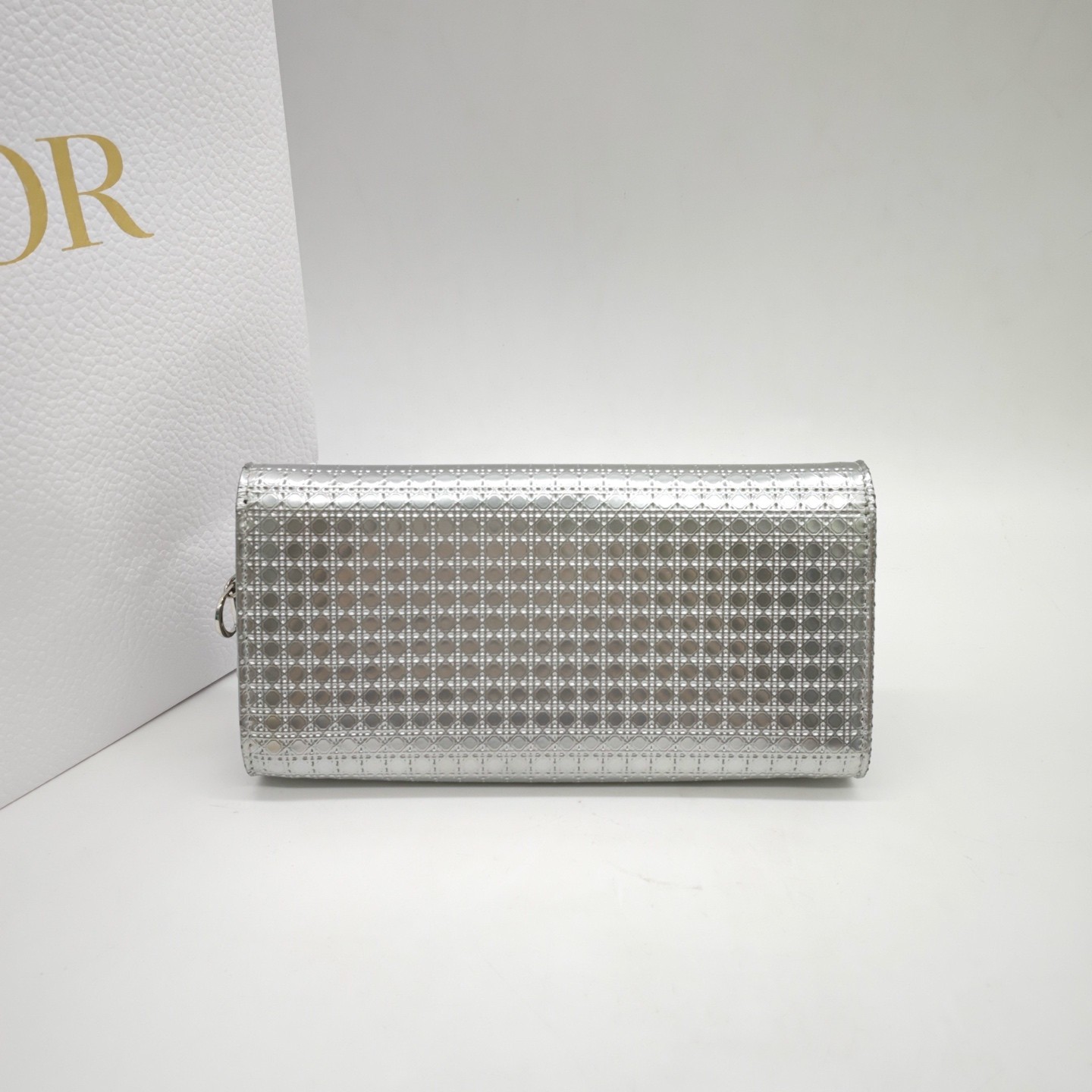 Dior Pre-Owned Authentic Chain Bag Silver 21*11 Silver Free Tracked Shipping
