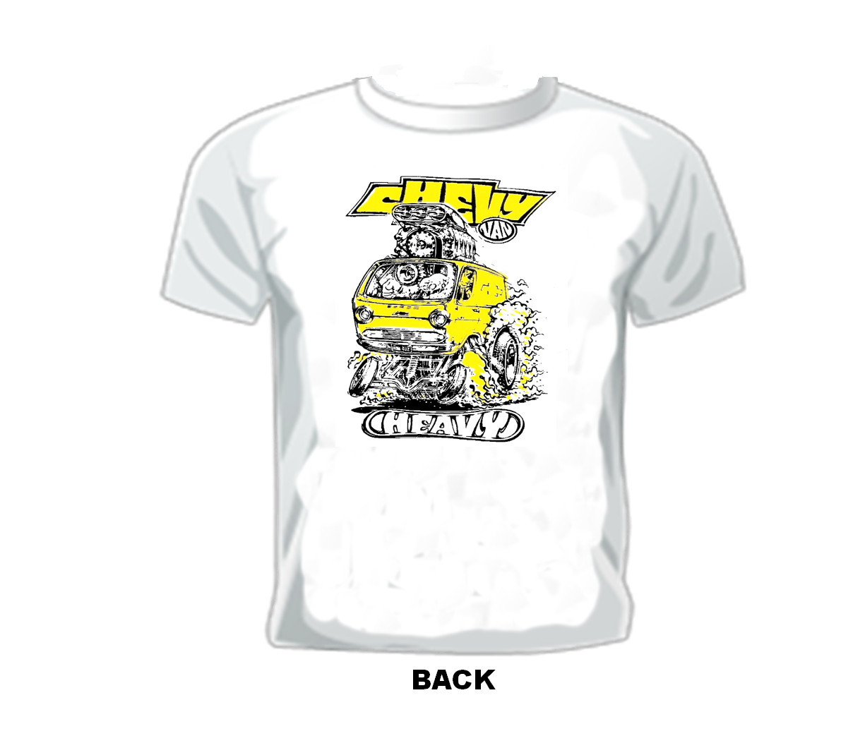 Vintage RACE/GASSER/DRAG/SPRINT/NASCAR RACE T-SHIRT CHEVY VAN “HEAVY.”