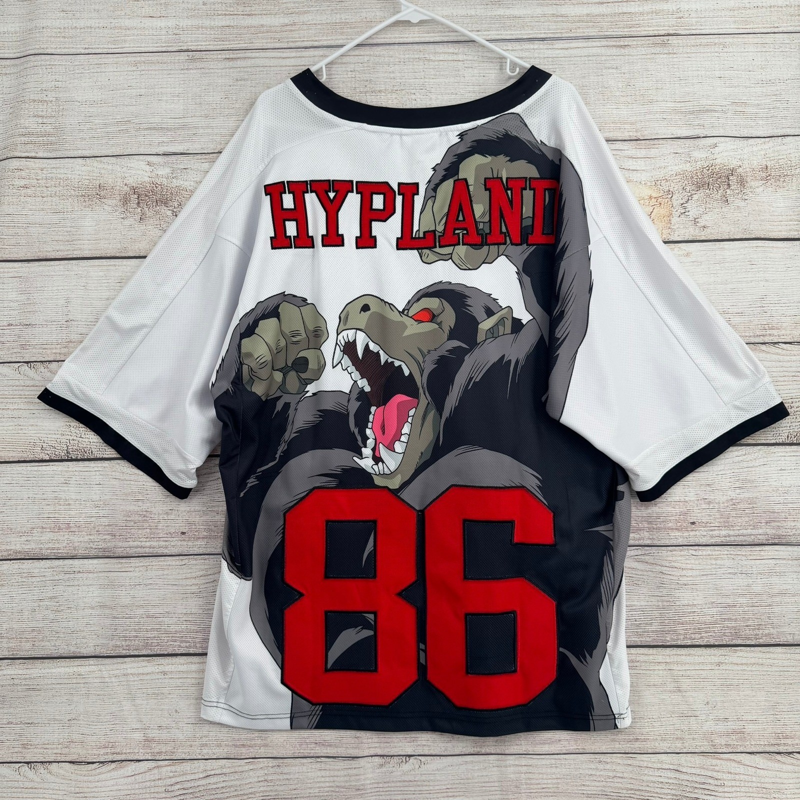 Hypland Dragon Ball Great Ape Jersey Mens XL White Black Oozaru 86 Streetwear