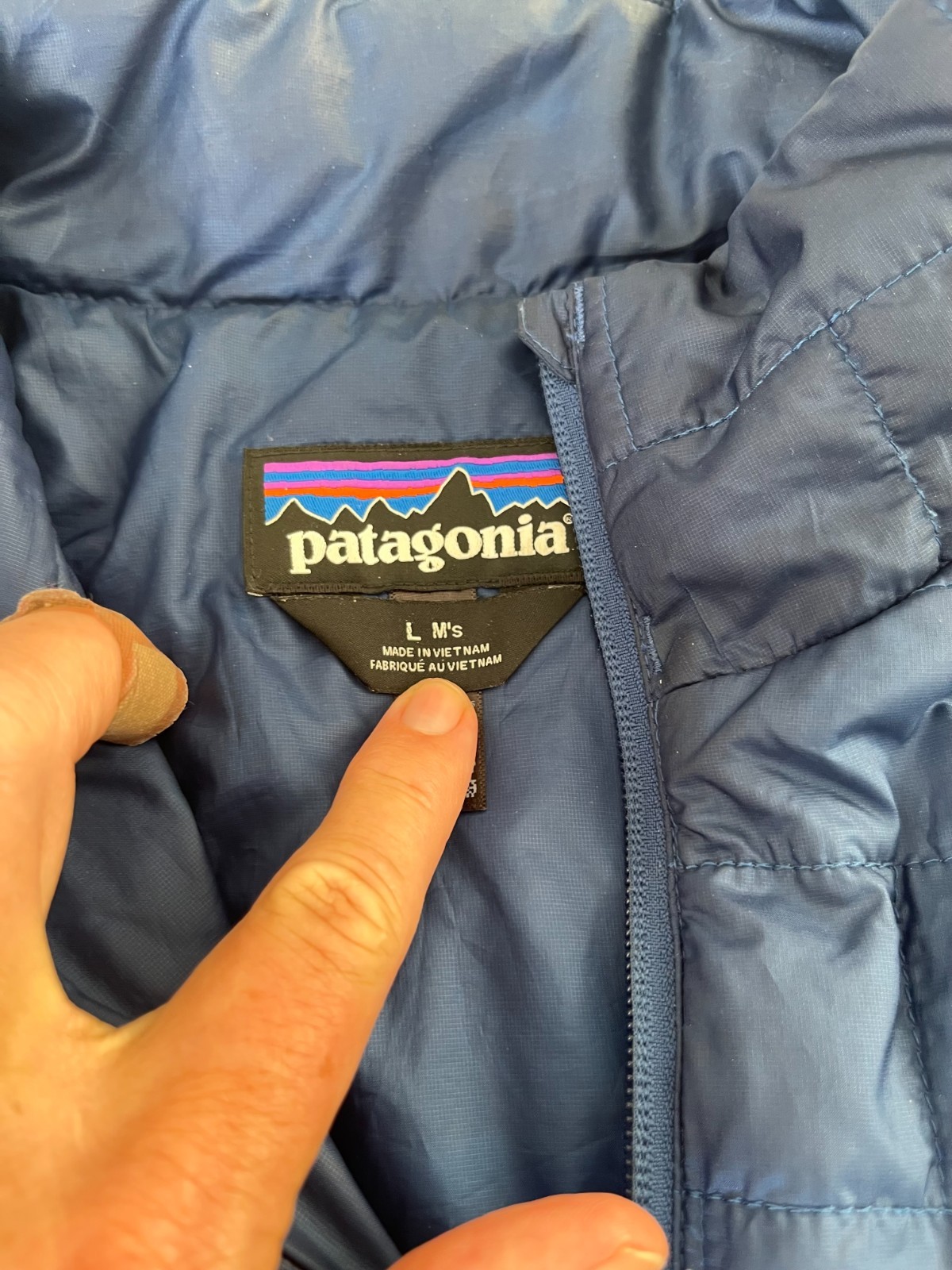 Patagonia Men’s Nano Puff Jacket – Blue – Large – Very Good Condition