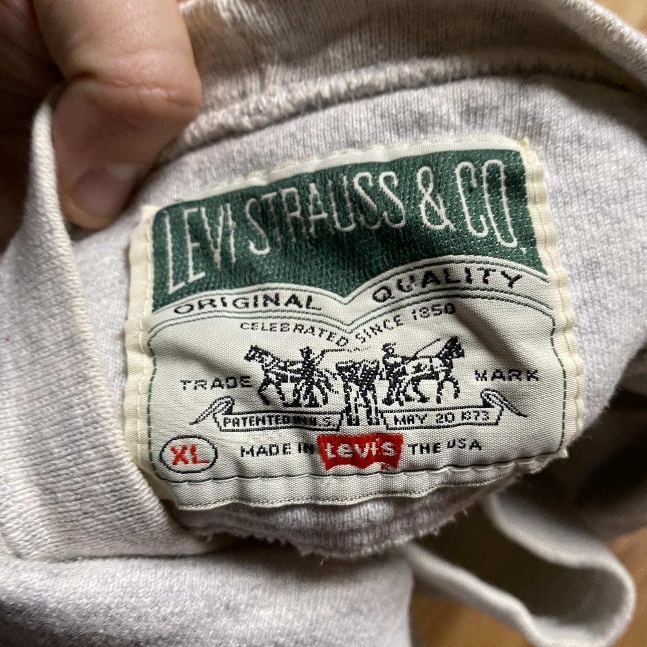 Vintage 90S Levis Strauss Blank Crewneck Sweatshirt Size Extra Large Heavy