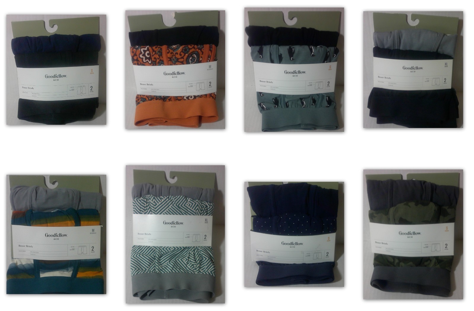 Goodfellow & Co BOXER BRIEFS 2pk SOFT STRETCH KNIT fabric Choice solids & prints