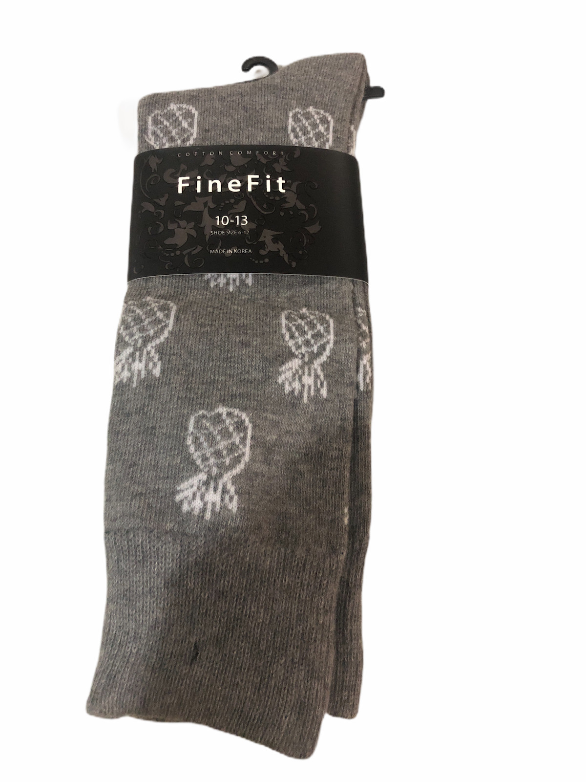 Fine Fit Men’s Pineapple Novelty Crew Socks