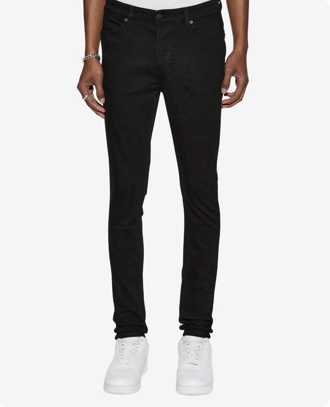 Ksubi Men’s Black Skinny Slim Fit Dark Wash Denim Jeans( Van Winkle Black Rebel)