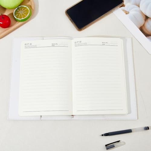 PU Leather Journal Cover 23×16.7cm/9.06×6.57in Rustic PU Leather Book White