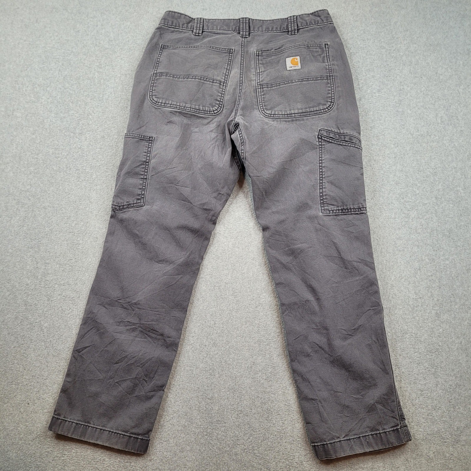 Carhartt Rugged Flex Double Knee Utility Work Pant Mens 33×30 Gray 102802-029