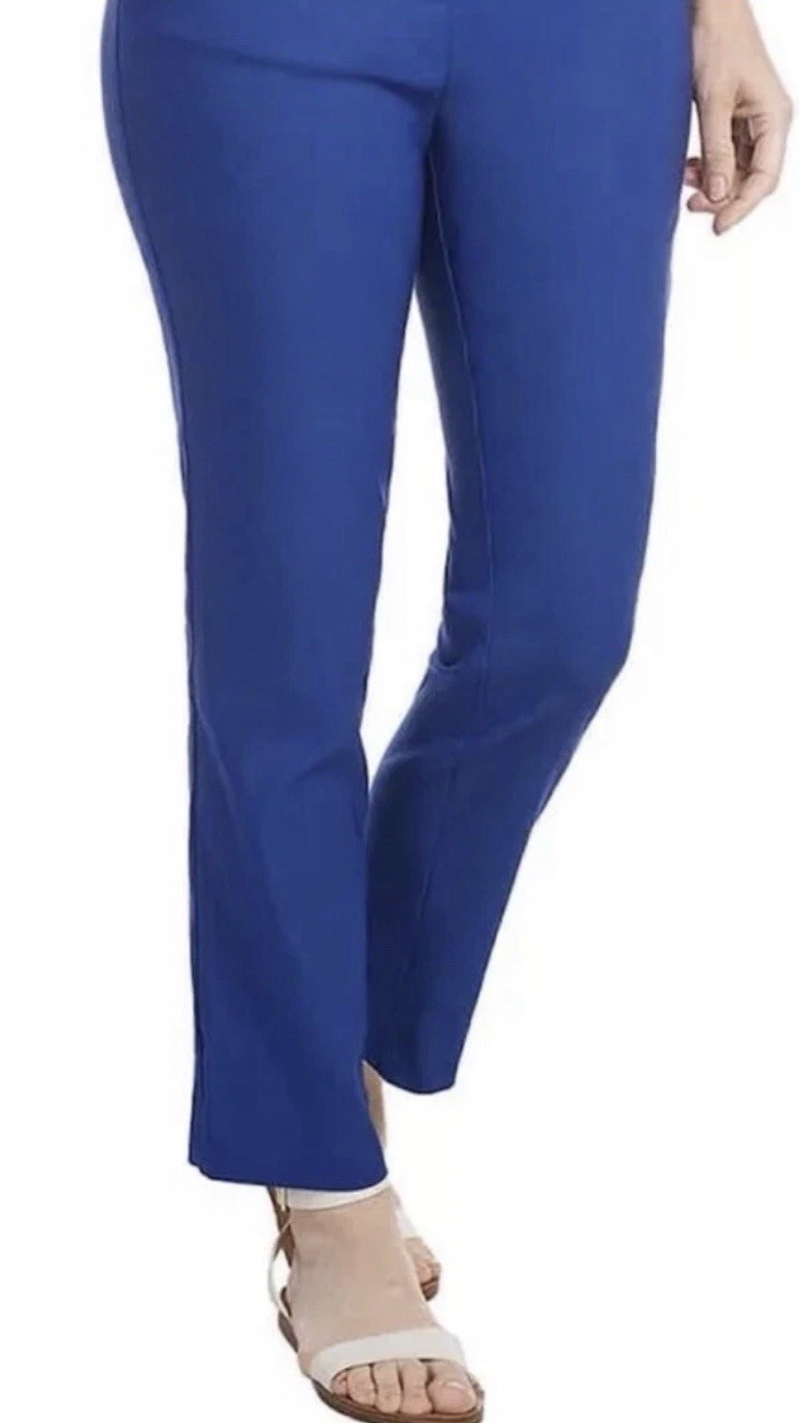 Hilary Radley Women’s Size Medium Mazarine Blue Tummy Control Pull-On Pants.