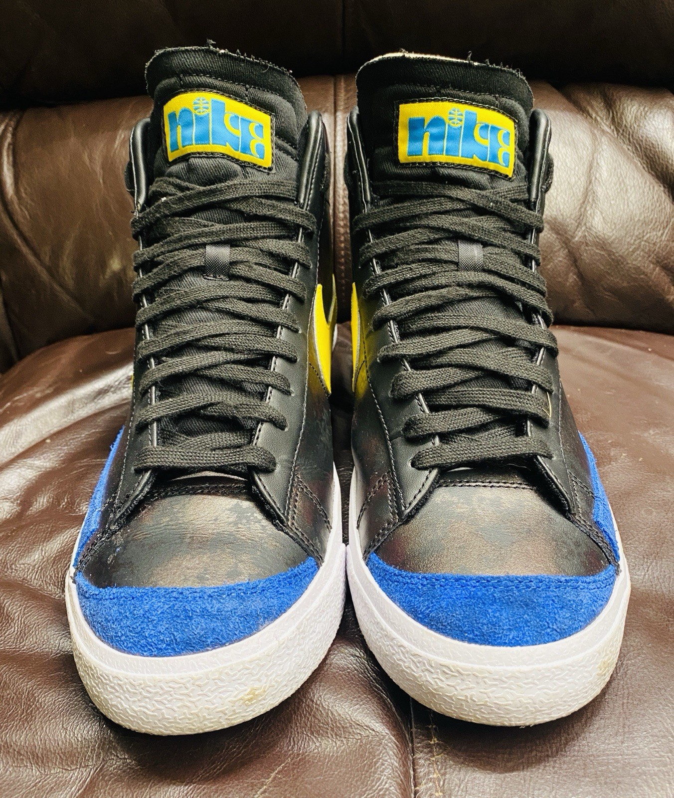 Nike Blazer Mid ’77 VNTG Sisterhood Black Yellow Royal Men’s Size 11 w/ Box