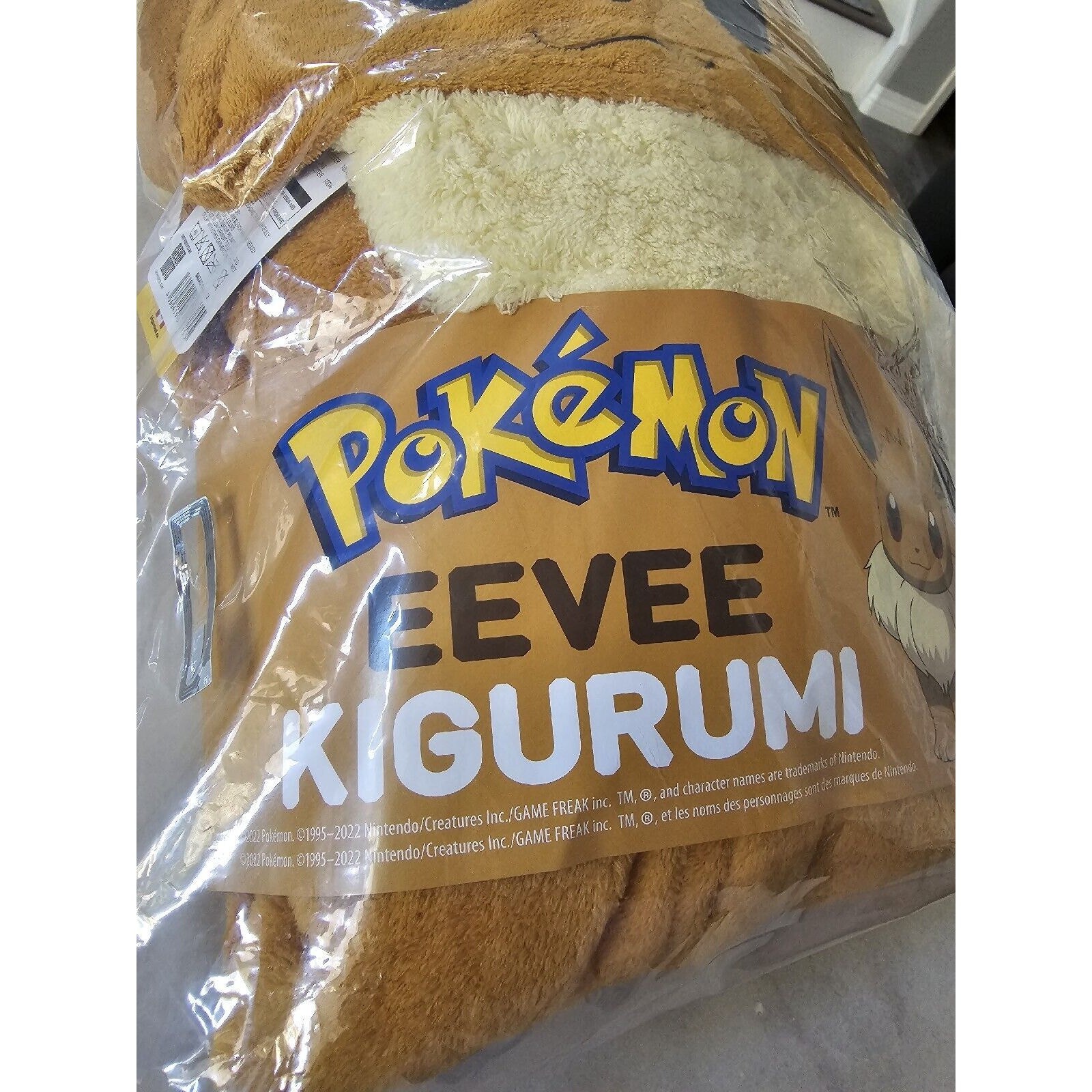 Pokemon Eevee Kigurumi Shop Cosplay Haloween Costume One Piece Pajamas NEW