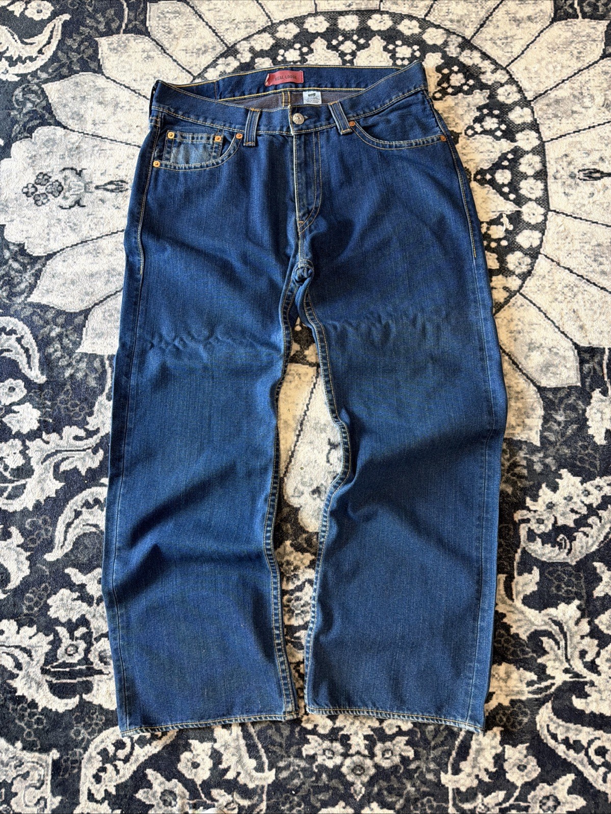 Vintage Y2K Levi’s Type 1 Men’s Real Loose Baggy Denim Jeans Skater size 36×32