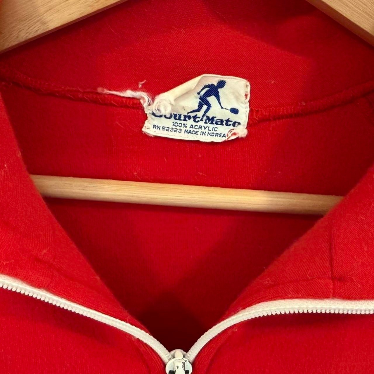 Add ‘Red vintage Court Mate zip up jacket with pockets – L