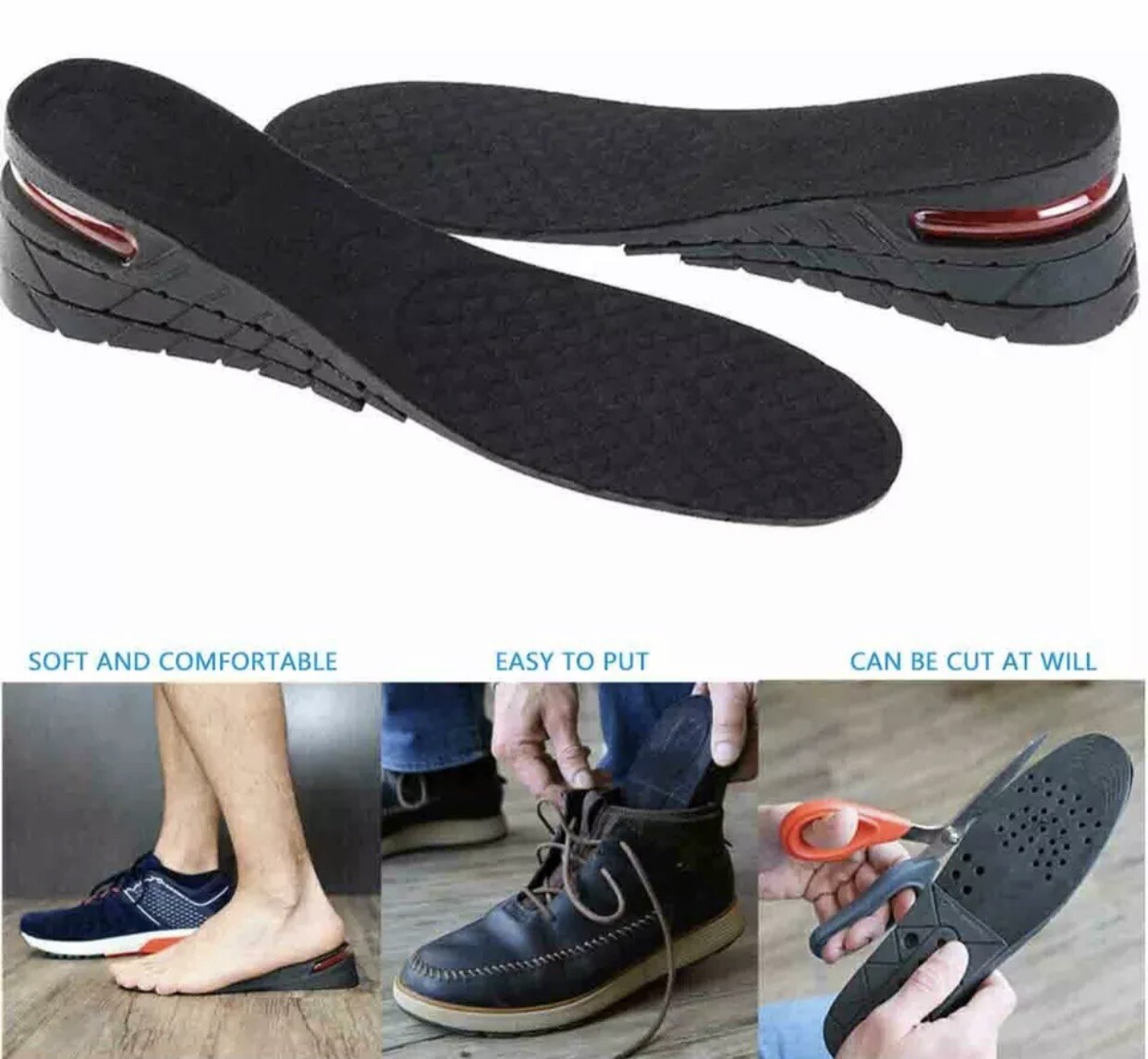 3-Layer Height Increase Elevator Shoes Lifts 7cm For Men & Women – USA Shipper🌟