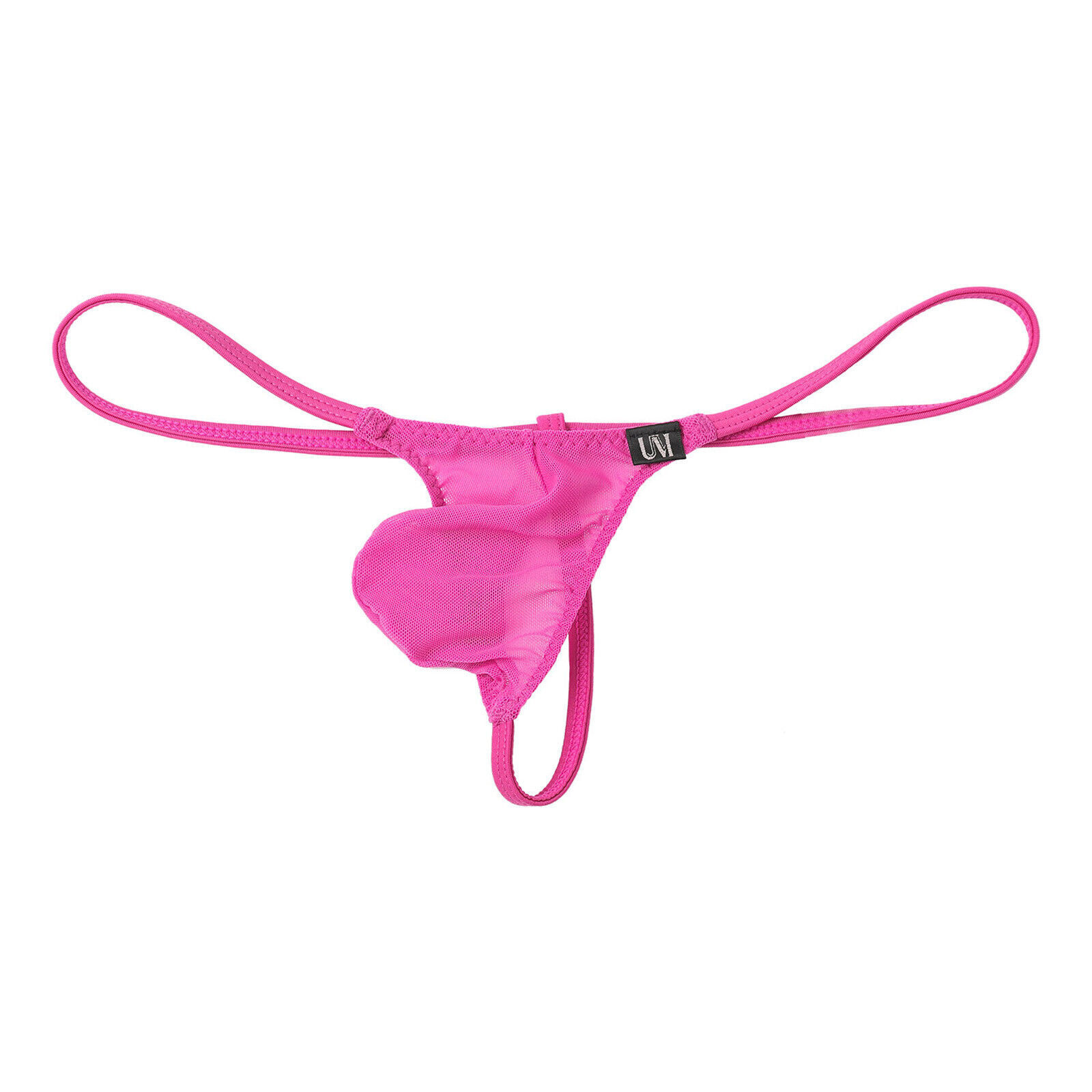 Mens See Through Mini Thong Bulge Pouch T-Back G-string Low Rise Micro Underwear