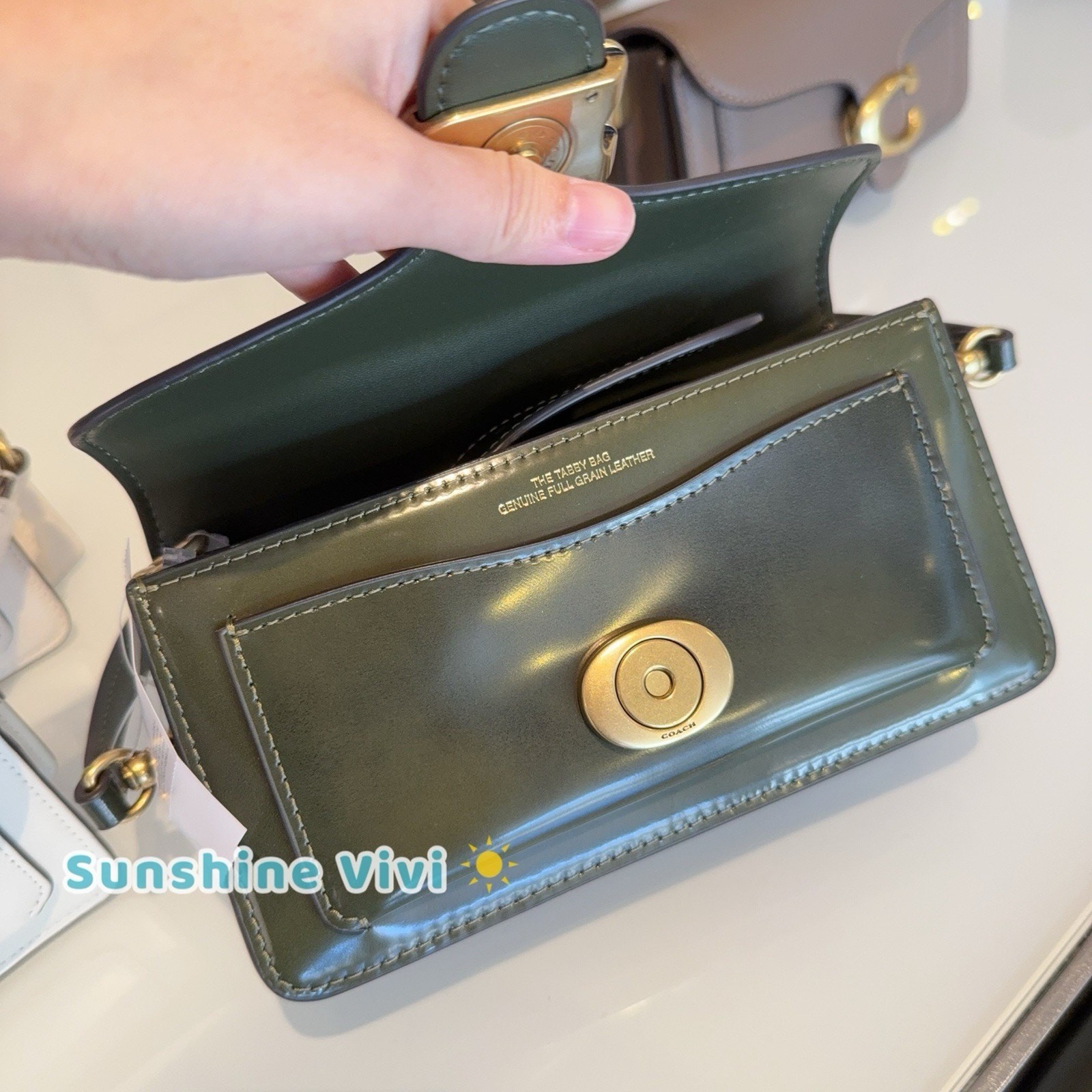 NWT COACH Tabby Shoulder Bag 20 Brass/Olive Leather CW632